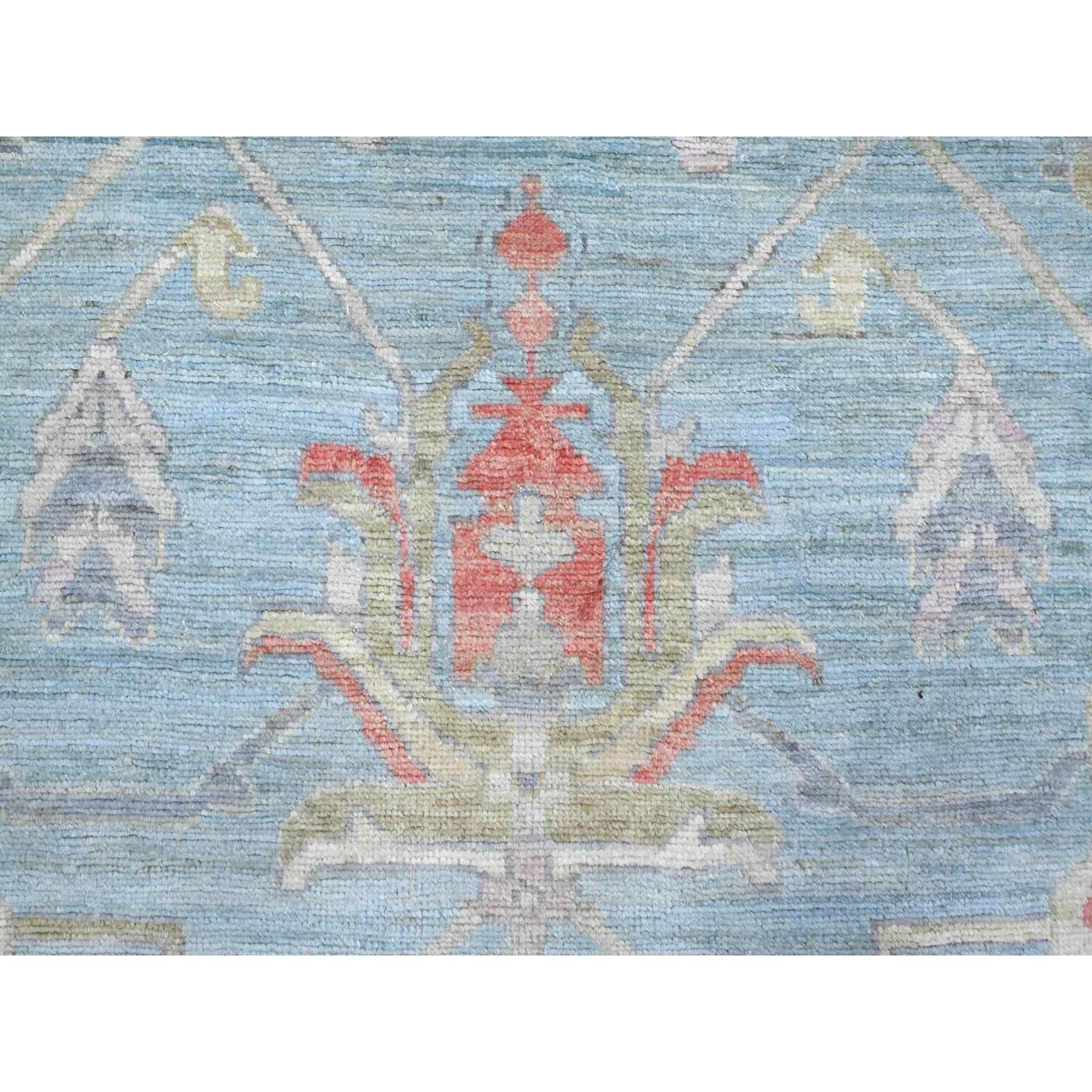 Oushak-And-Peshawar-Hand-Knotted-Rug-444280