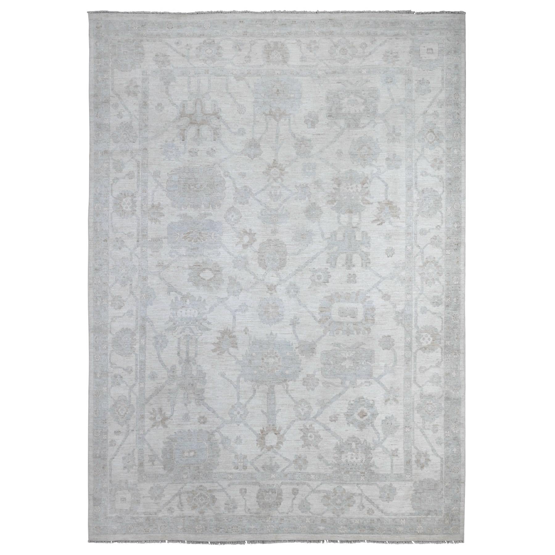 Oushak-And-Peshawar-Hand-Knotted-Rug-444285