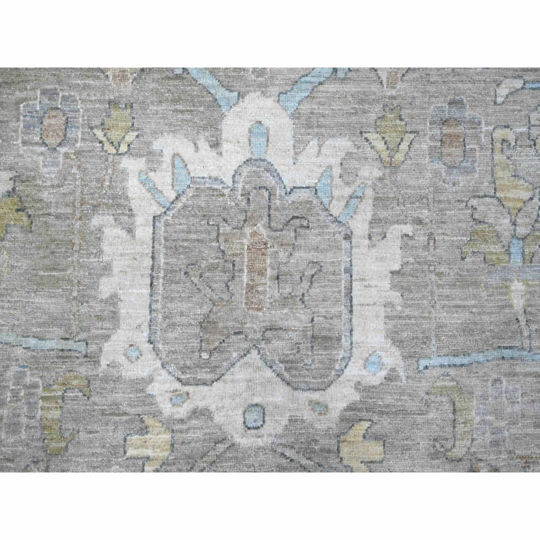 Oushak-And-Peshawar-Hand-Knotted-Rug-444300