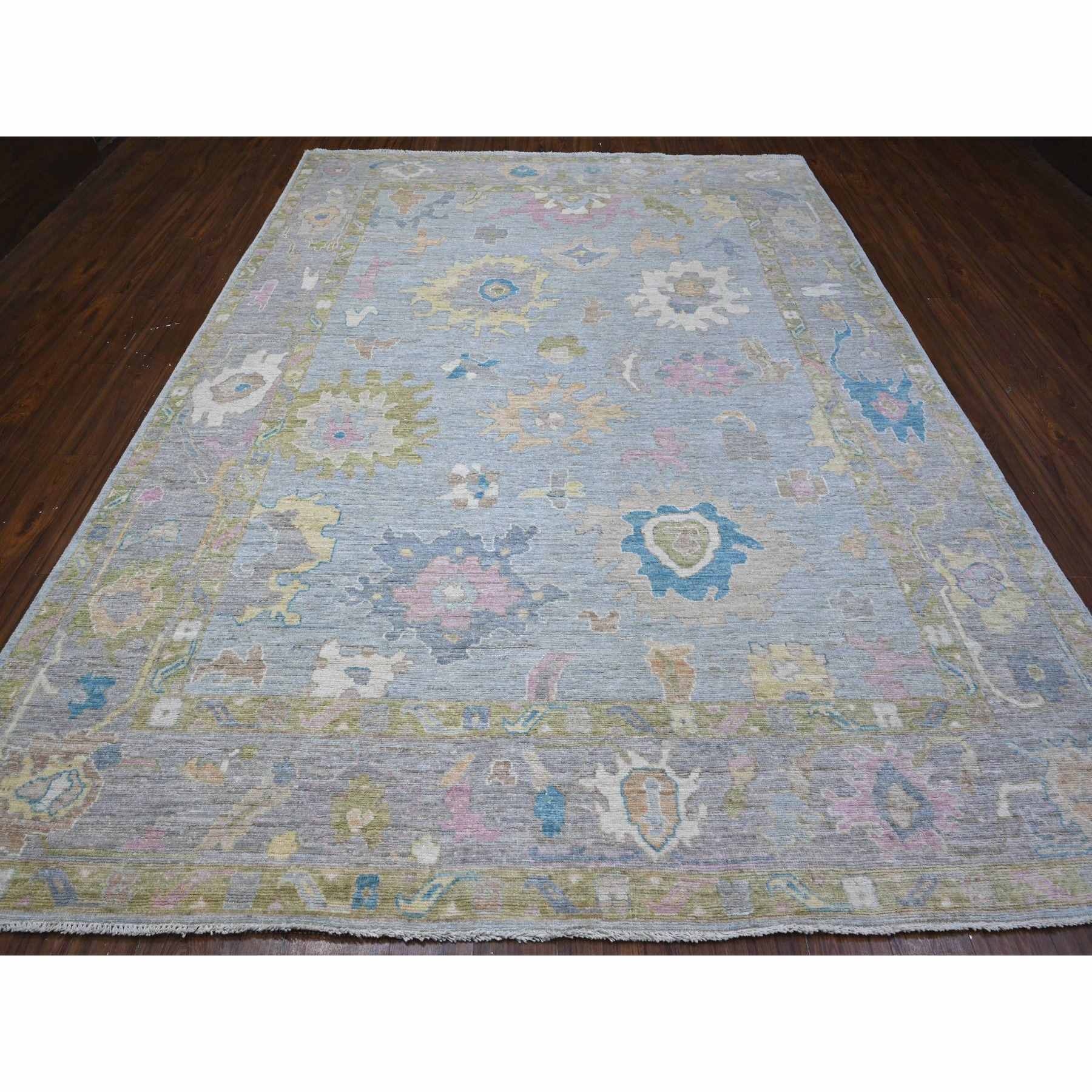 Oushak-And-Peshawar-Hand-Knotted-Rug-444310