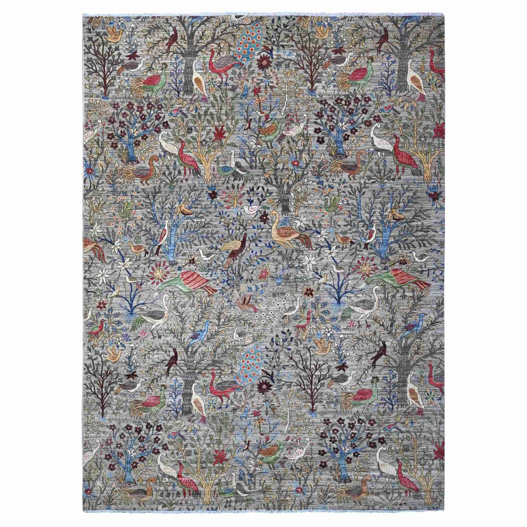 Oushak-And-Peshawar-Hand-Knotted-Rug-444325