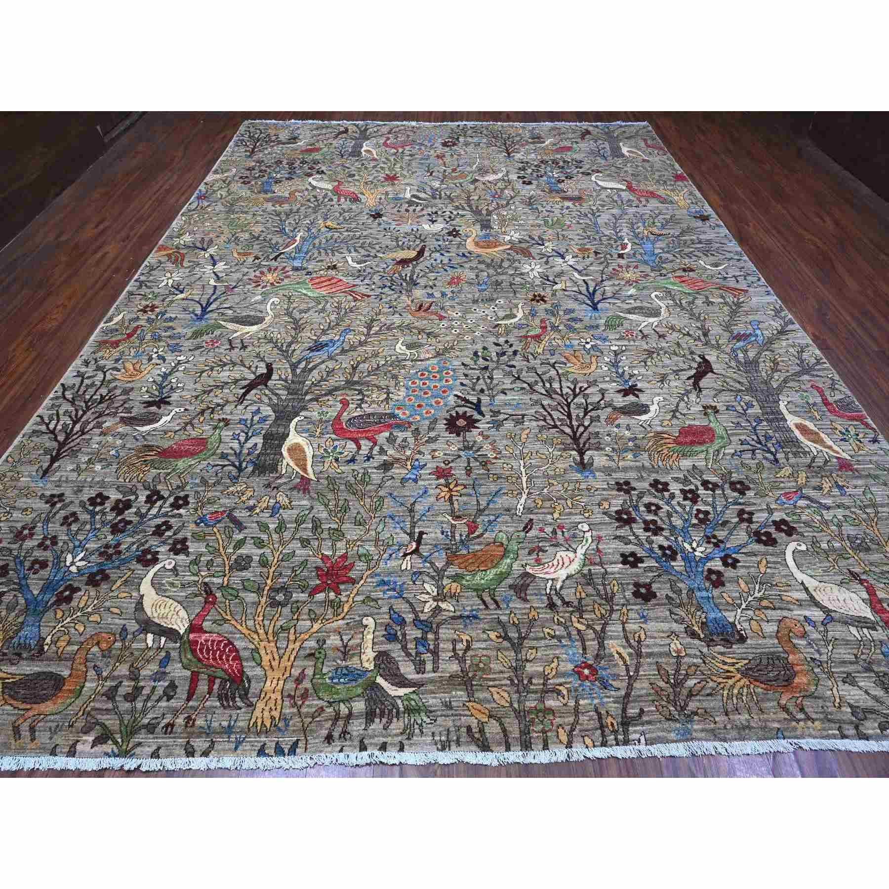 Oushak-And-Peshawar-Hand-Knotted-Rug-444325