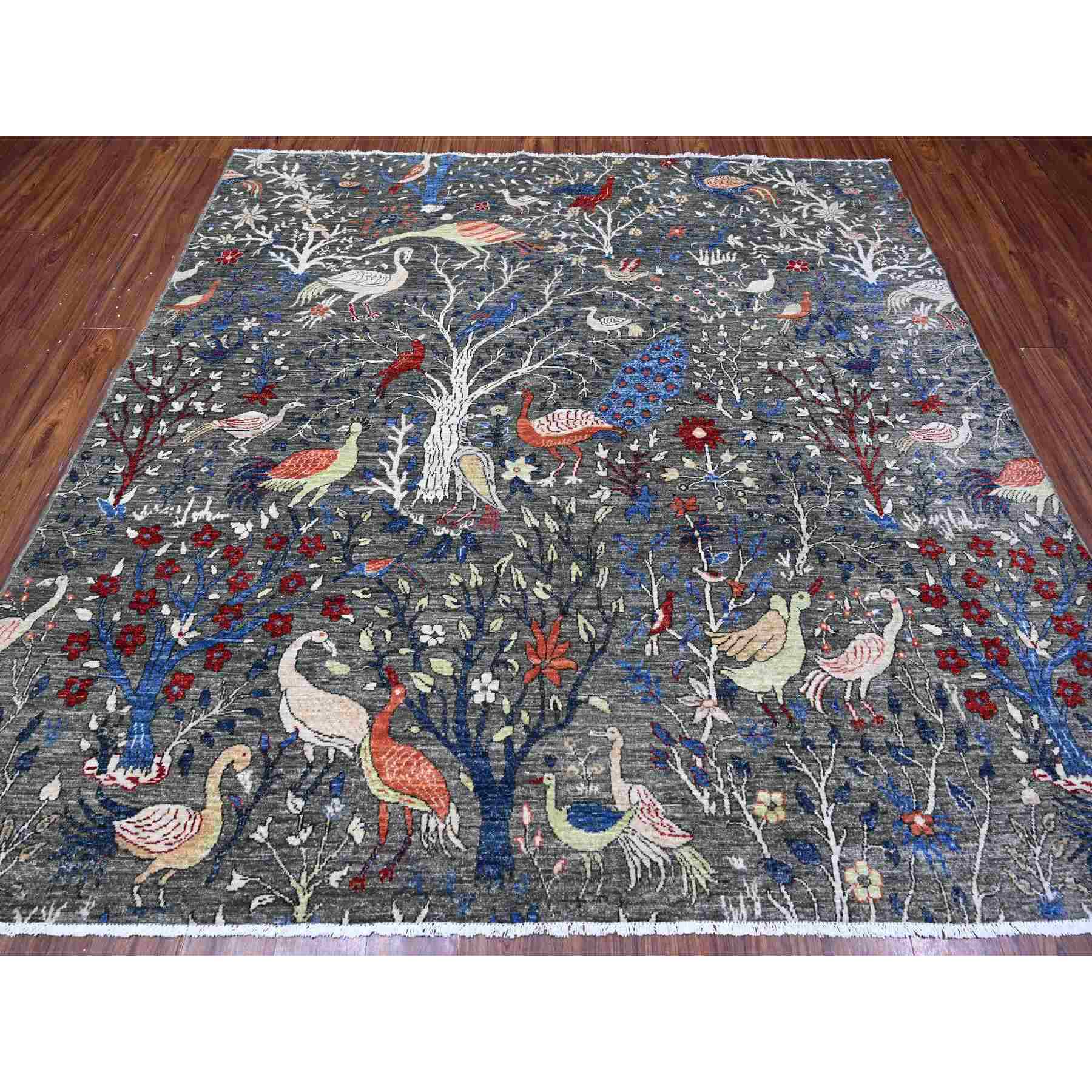 Oushak-And-Peshawar-Hand-Knotted-Rug-444335