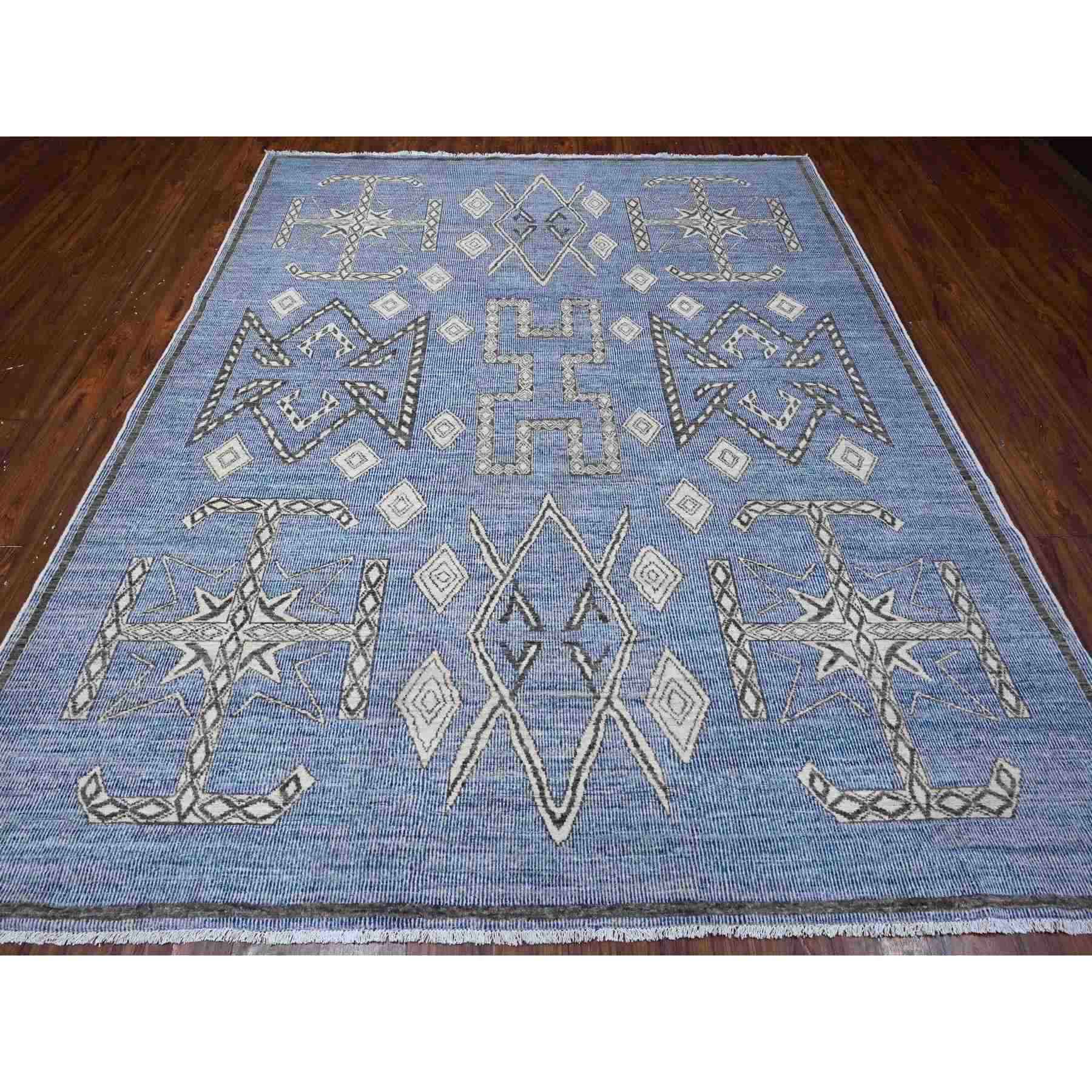 Oushak-And-Peshawar-Hand-Knotted-Rug-444355