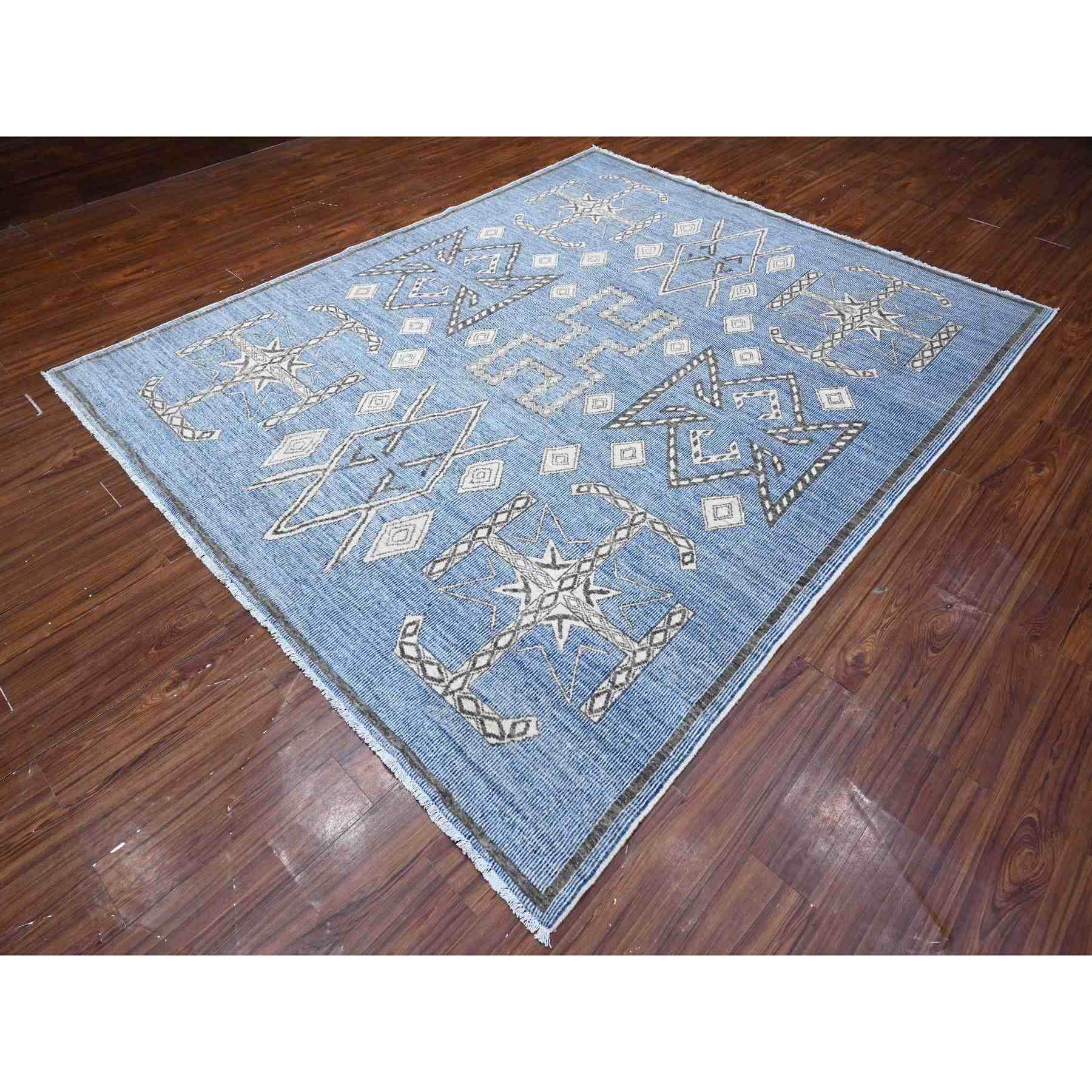 Oushak-And-Peshawar-Hand-Knotted-Rug-444355