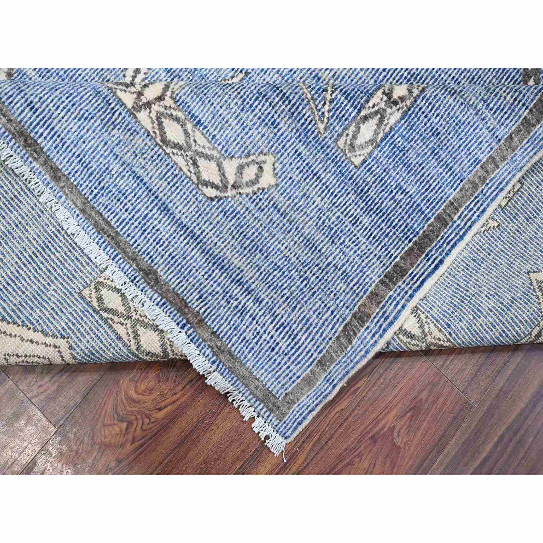Oushak-And-Peshawar-Hand-Knotted-Rug-444355