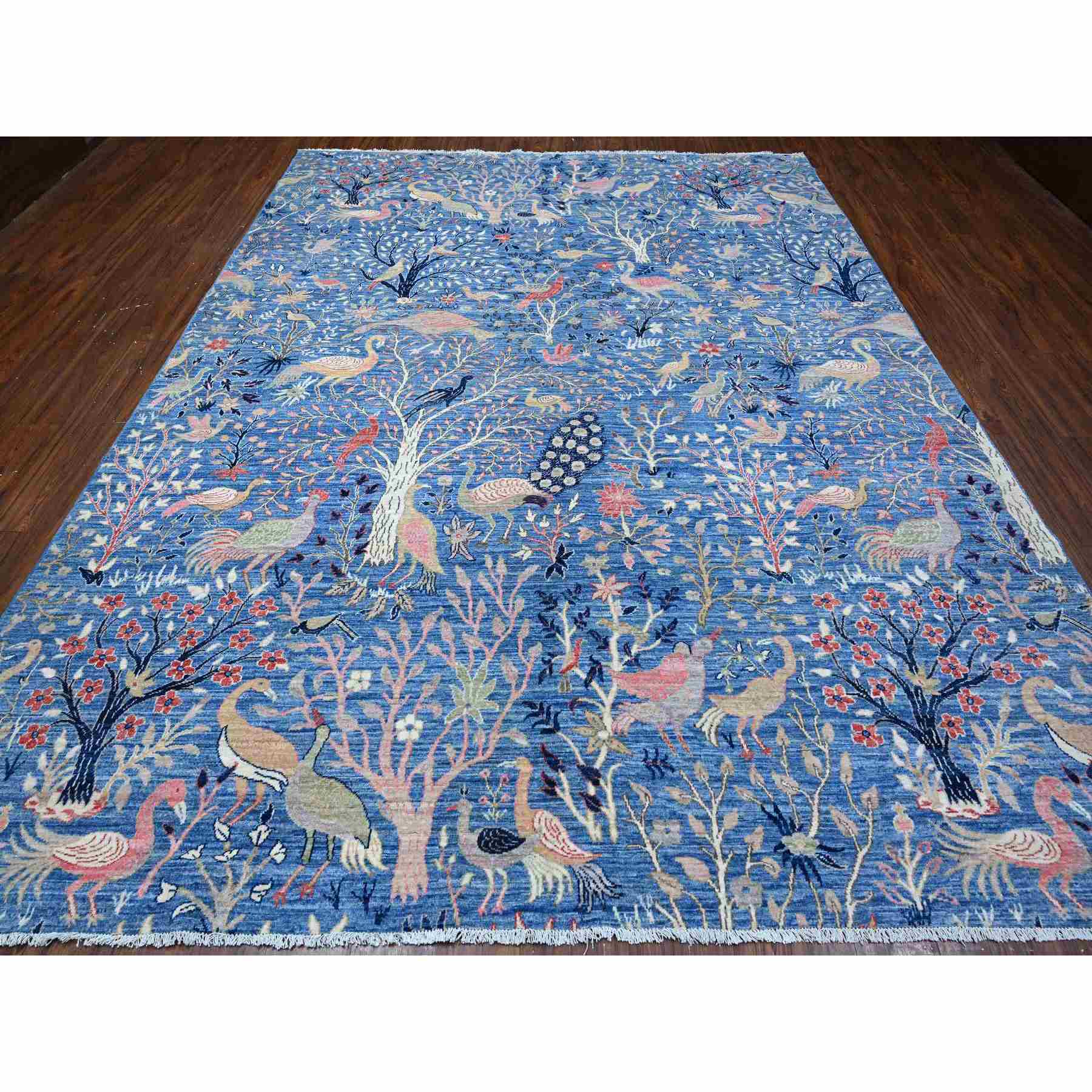 Oushak-And-Peshawar-Hand-Knotted-Rug-444390