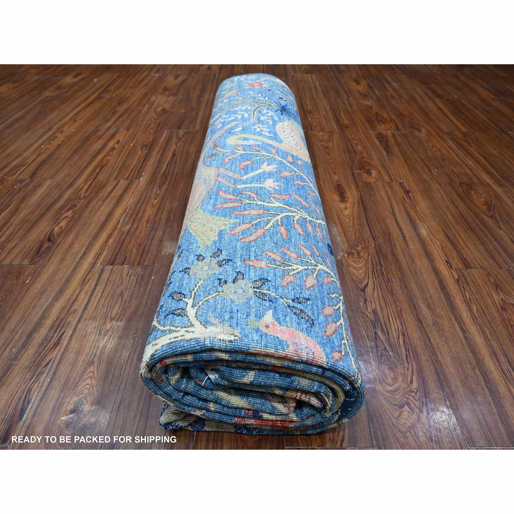 Oushak-And-Peshawar-Hand-Knotted-Rug-444390