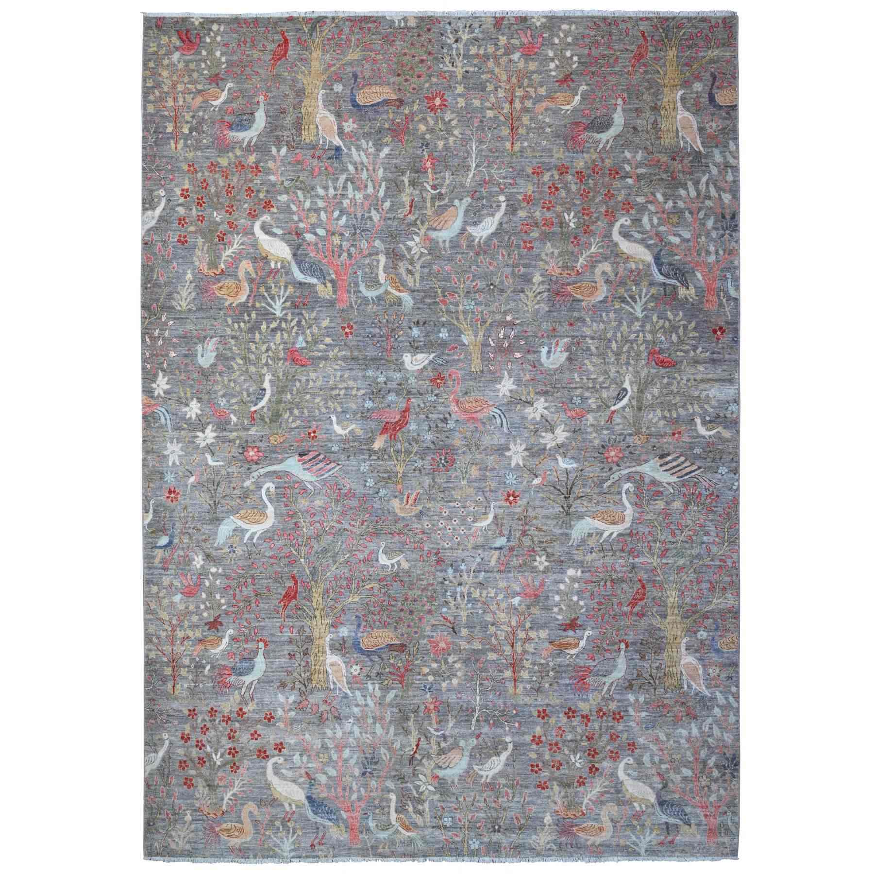 Oushak-And-Peshawar-Hand-Knotted-Rug-444405