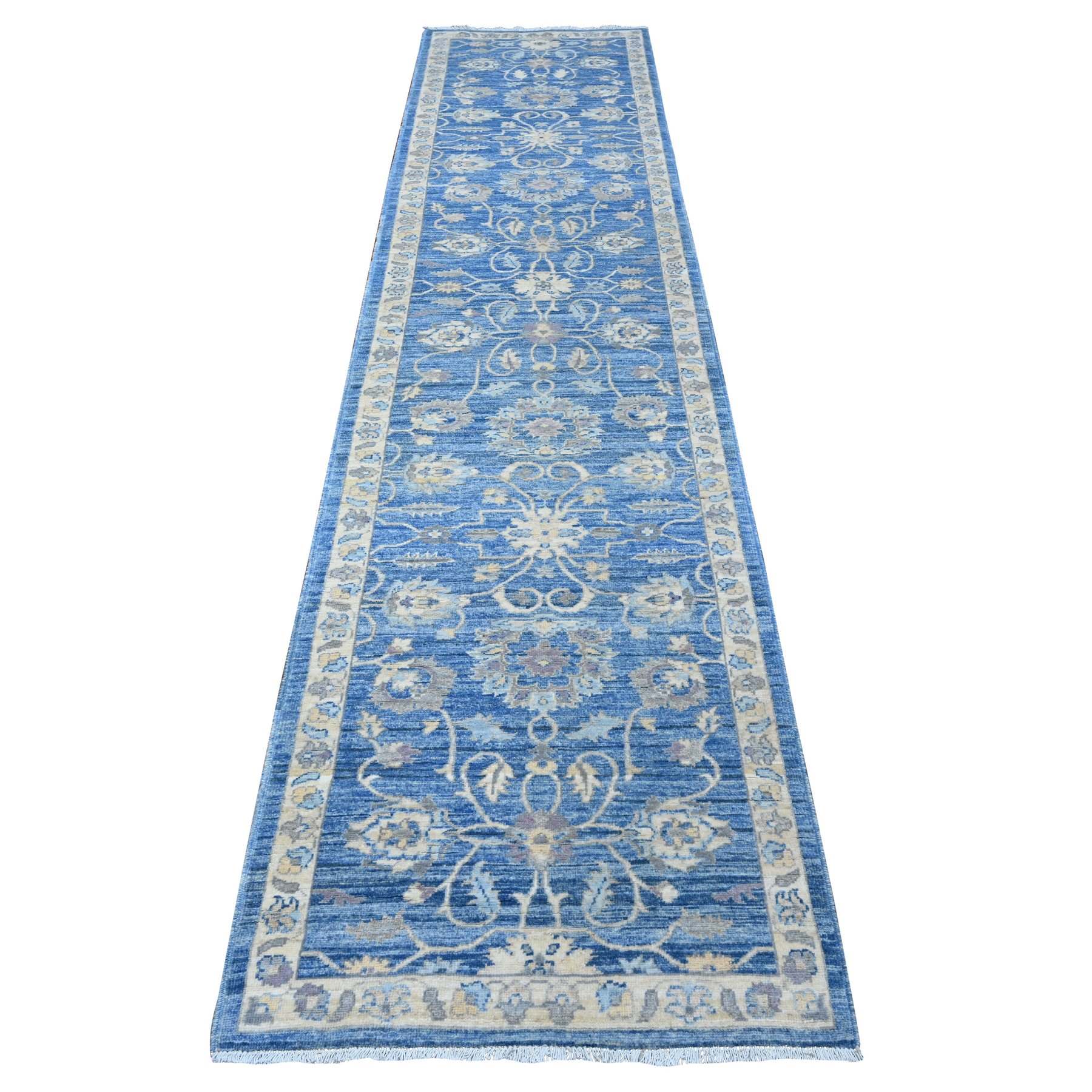 Oushak-And-Peshawar-Hand-Knotted-Rug-444420