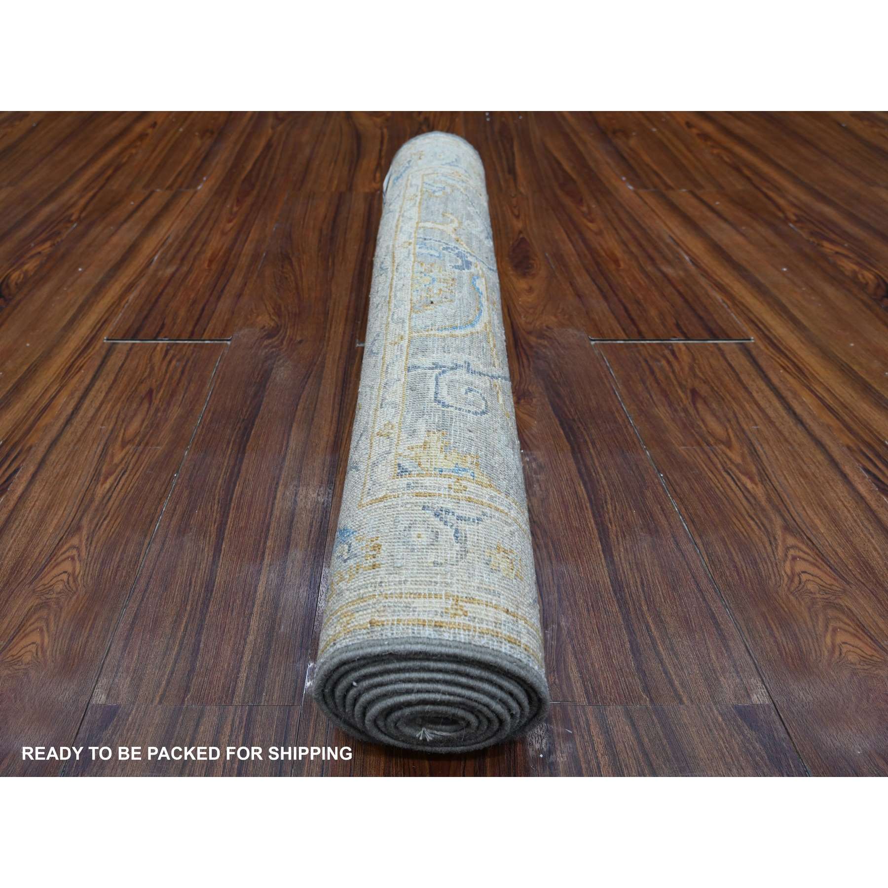 Oushak-And-Peshawar-Hand-Knotted-Rug-444490