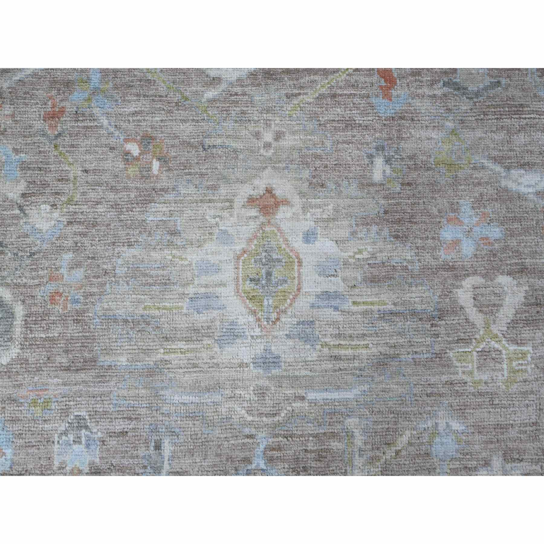 Oushak-And-Peshawar-Hand-Knotted-Rug-444600