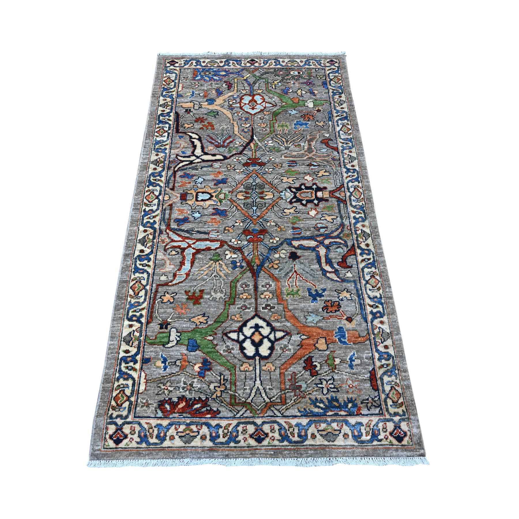 Oushak-And-Peshawar-Hand-Knotted-Rug-444675