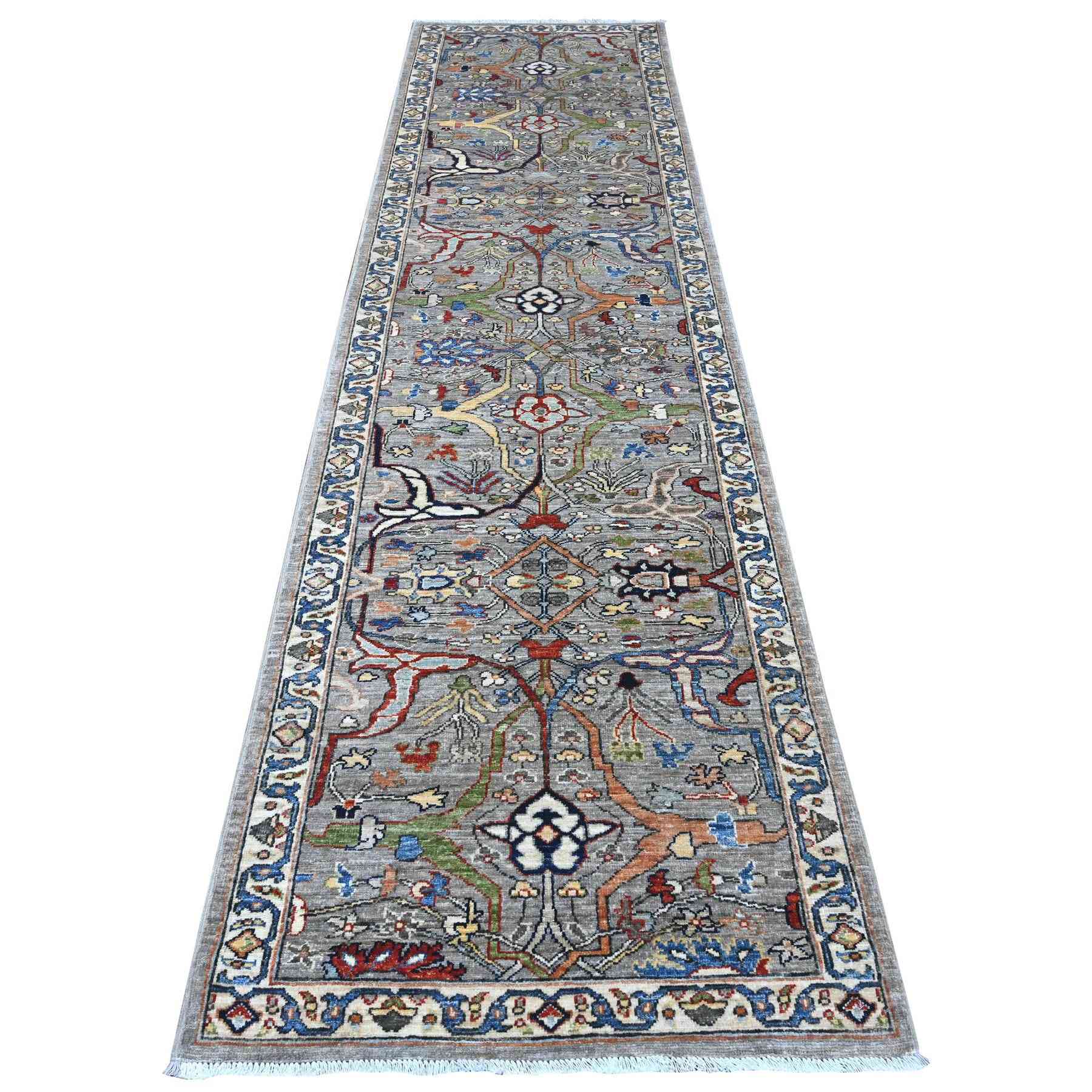 Oushak-And-Peshawar-Hand-Knotted-Rug-444680