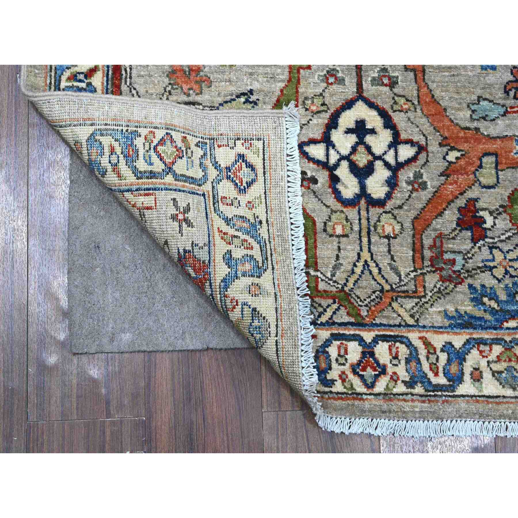 Oushak-And-Peshawar-Hand-Knotted-Rug-444695