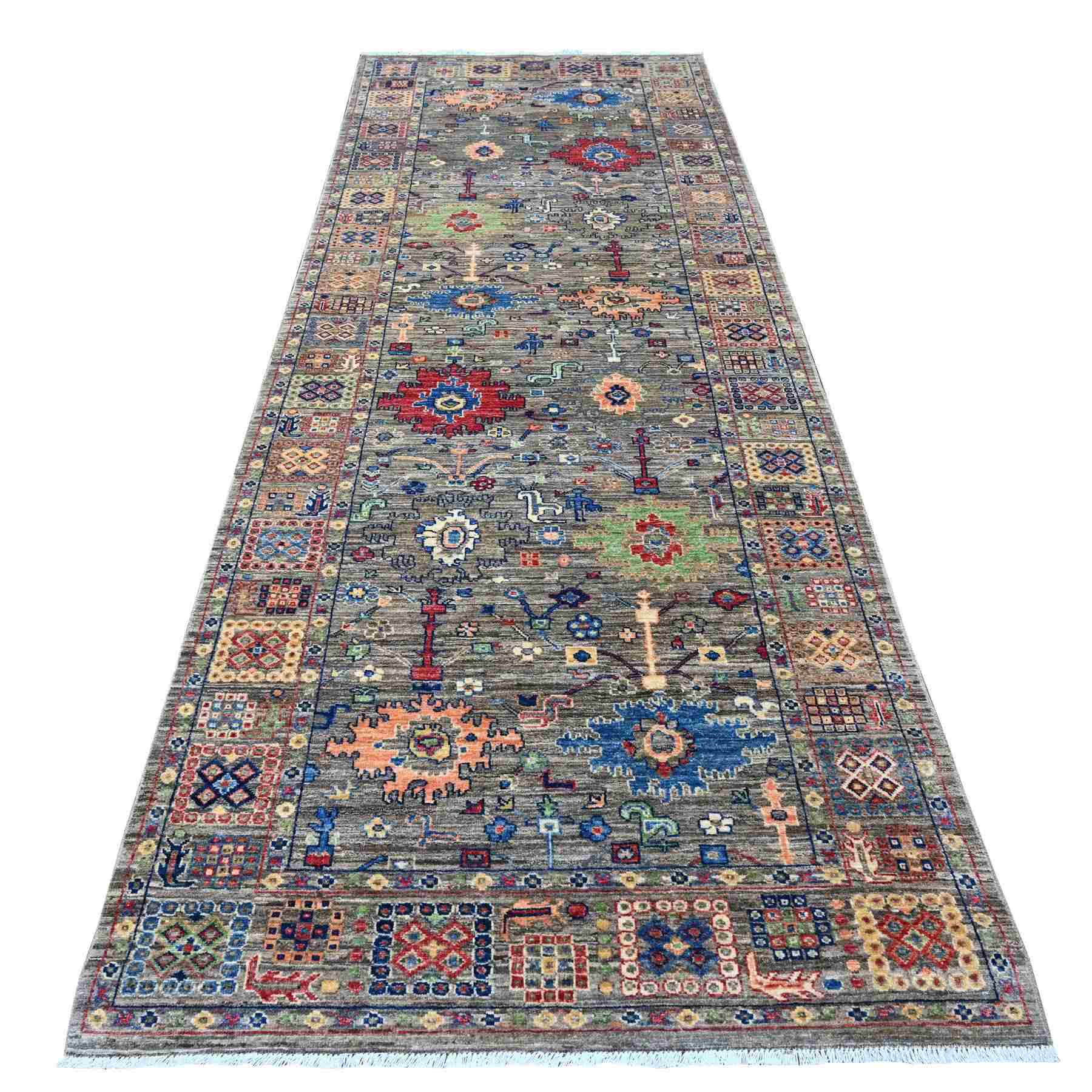 Oushak-And-Peshawar-Hand-Knotted-Rug-444700