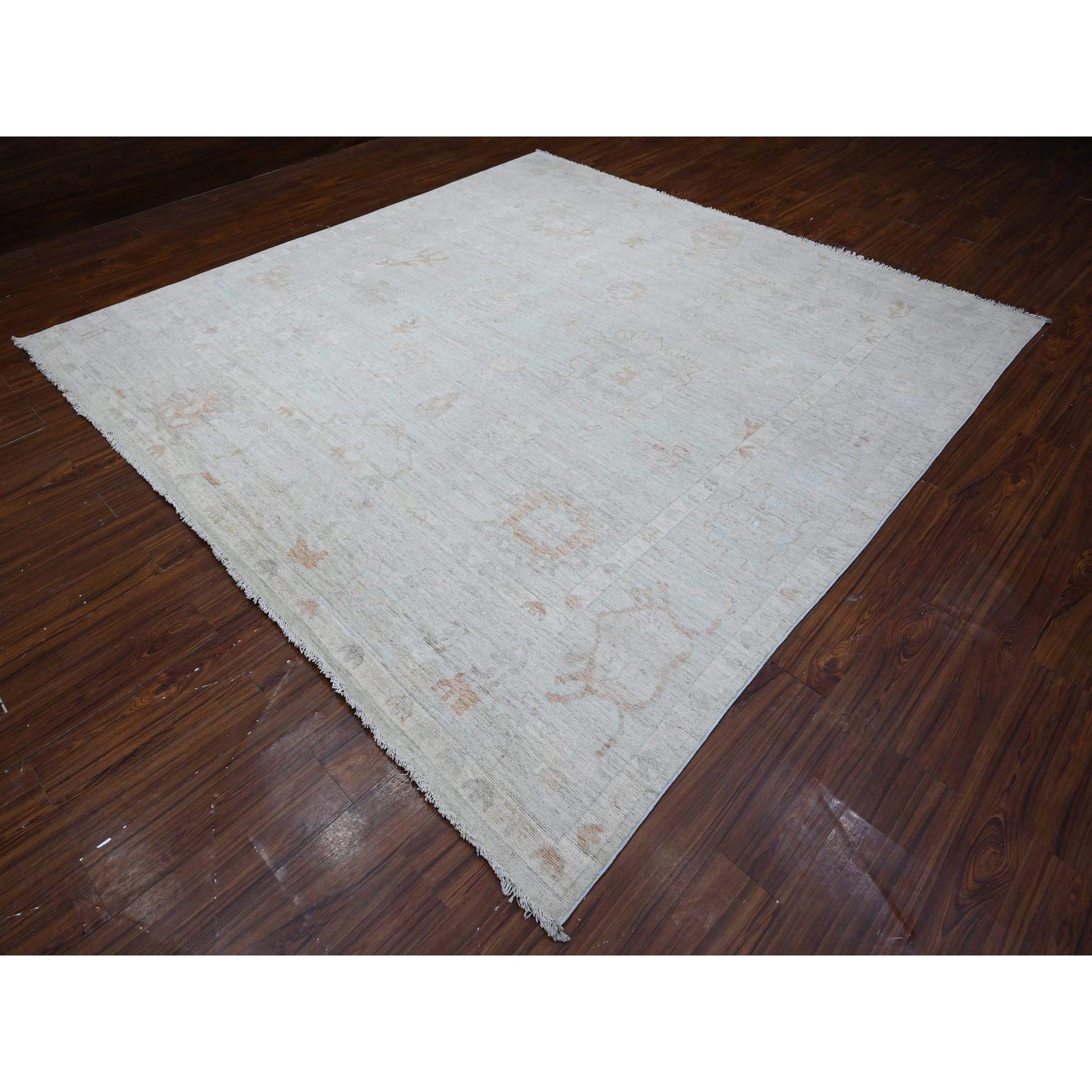 Oushak-And-Peshawar-Hand-Knotted-Rug-444710