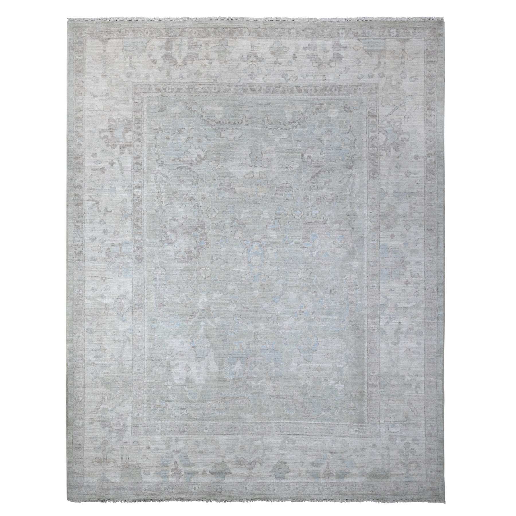 Oushak-And-Peshawar-Hand-Knotted-Rug-444755