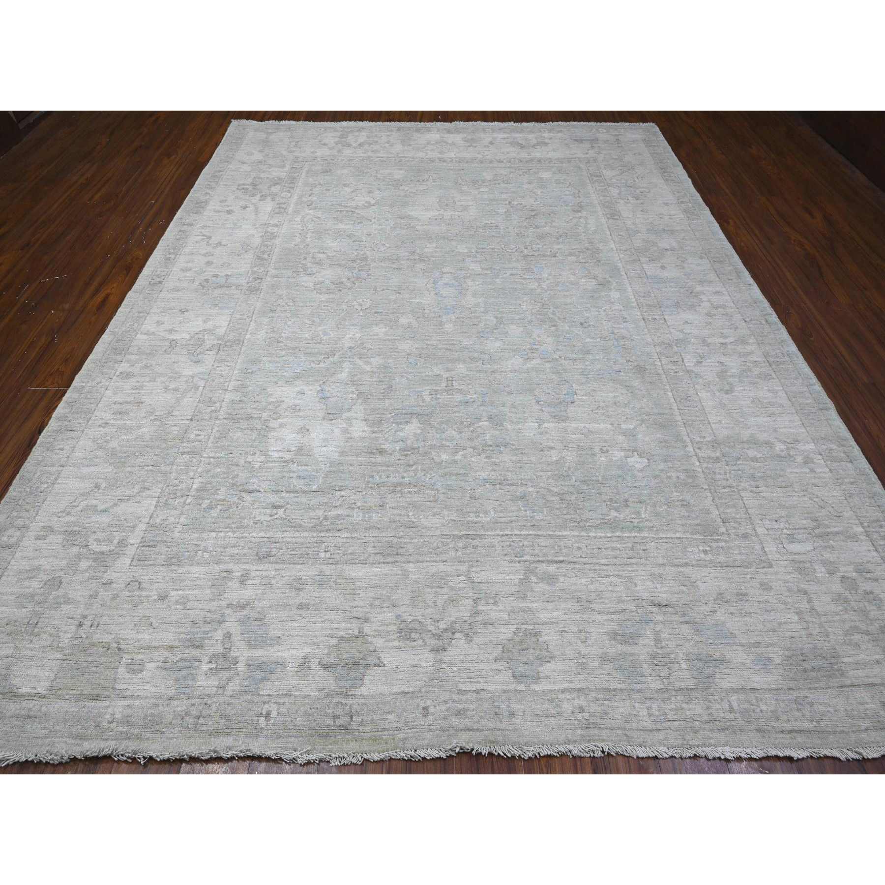 Oushak-And-Peshawar-Hand-Knotted-Rug-444755