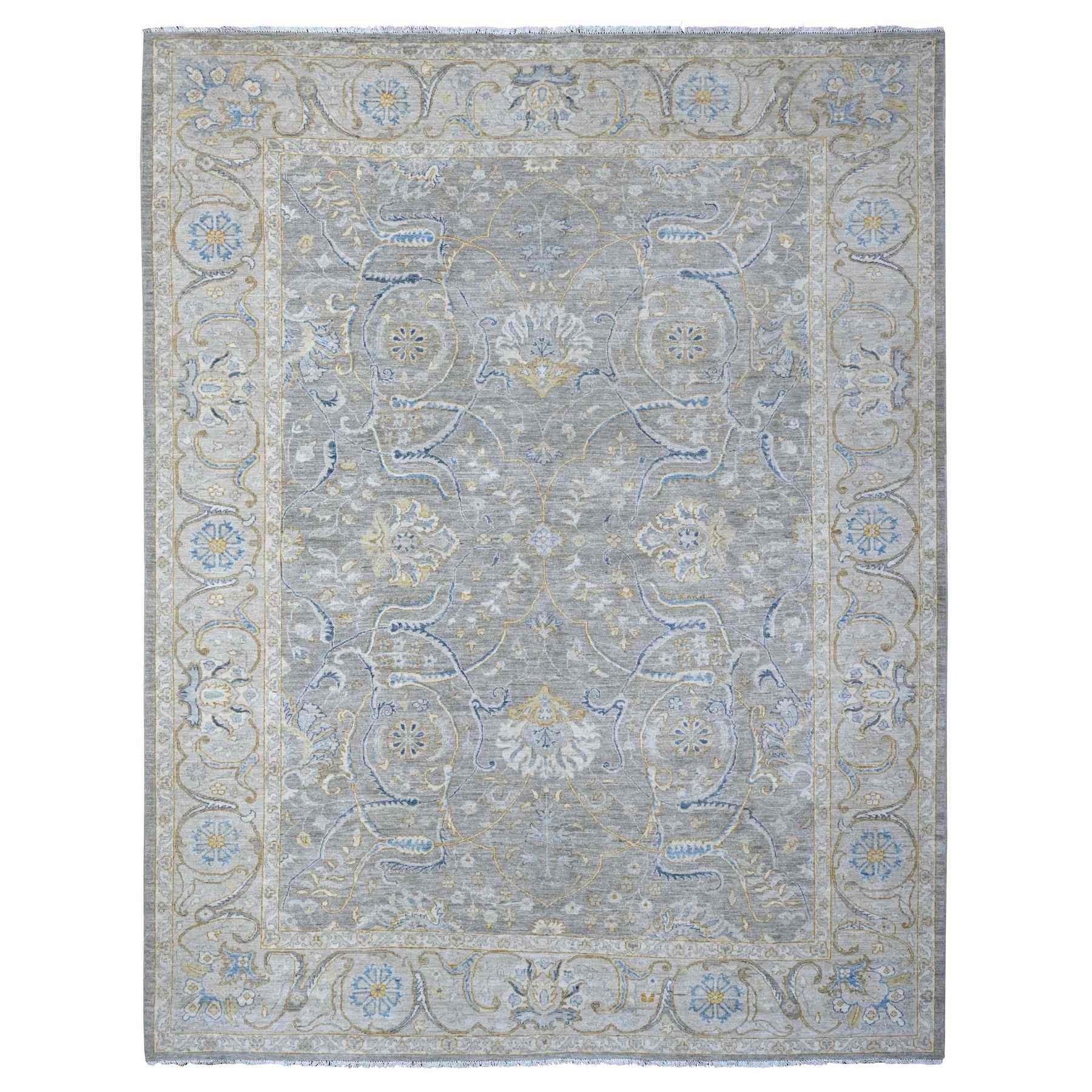 Oushak-And-Peshawar-Hand-Knotted-Rug-444770