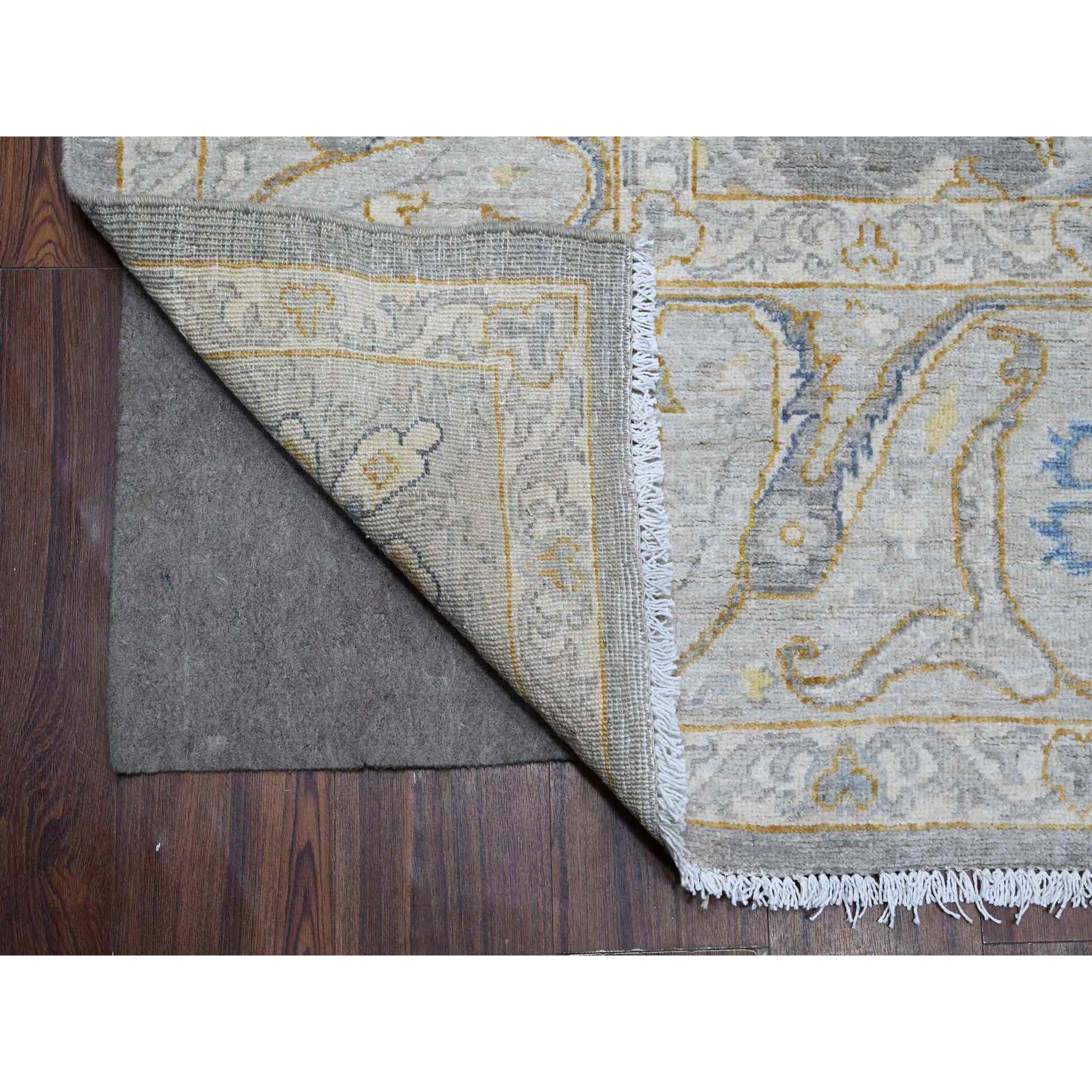 Oushak-And-Peshawar-Hand-Knotted-Rug-444770