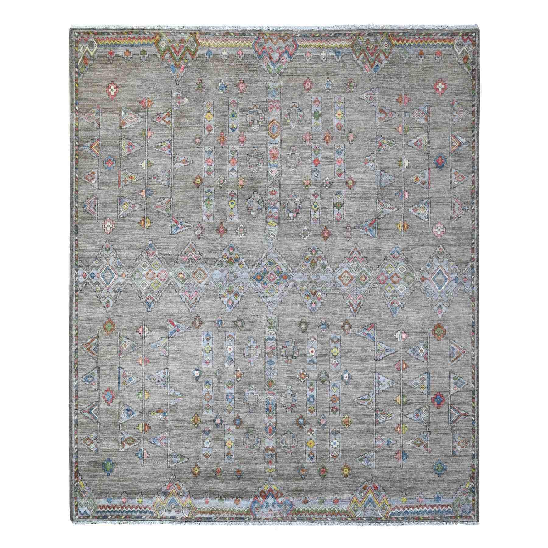 Oushak-And-Peshawar-Hand-Knotted-Rug-444785