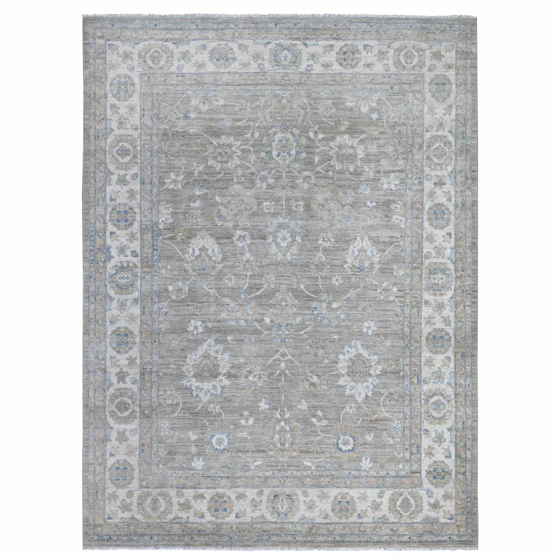 Oushak-And-Peshawar-Hand-Knotted-Rug-444790