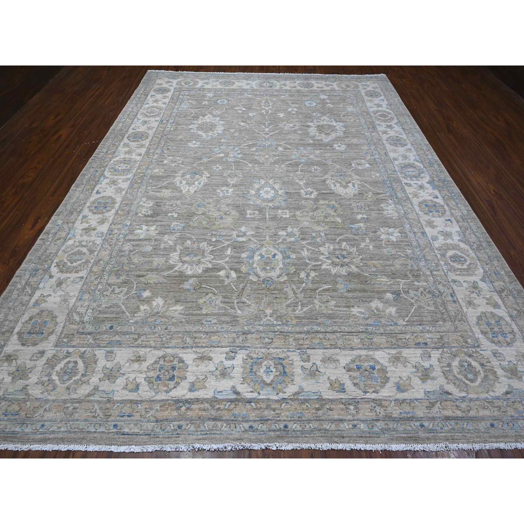 Oushak-And-Peshawar-Hand-Knotted-Rug-444790