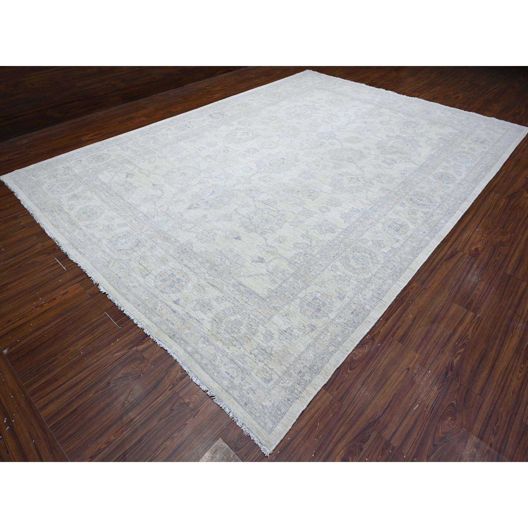 Oushak-And-Peshawar-Hand-Knotted-Rug-444795