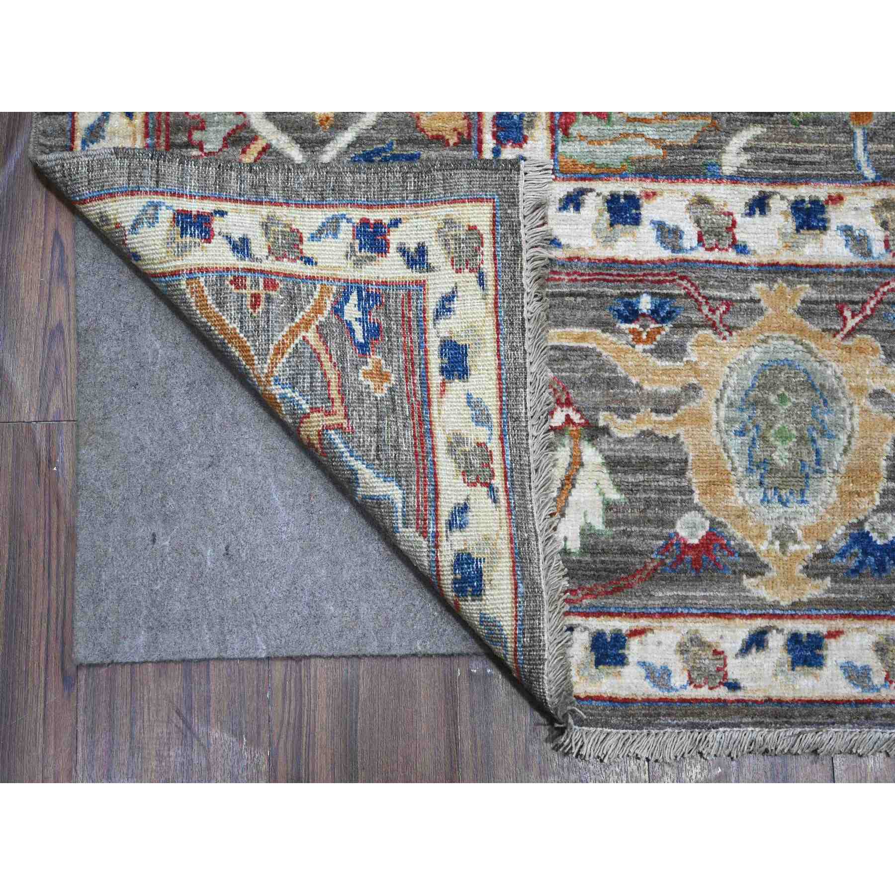 Oushak-And-Peshawar-Hand-Knotted-Rug-444805