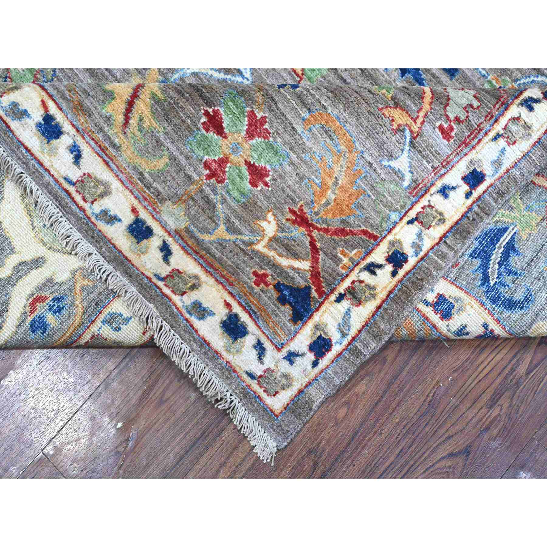 Oushak-And-Peshawar-Hand-Knotted-Rug-444805