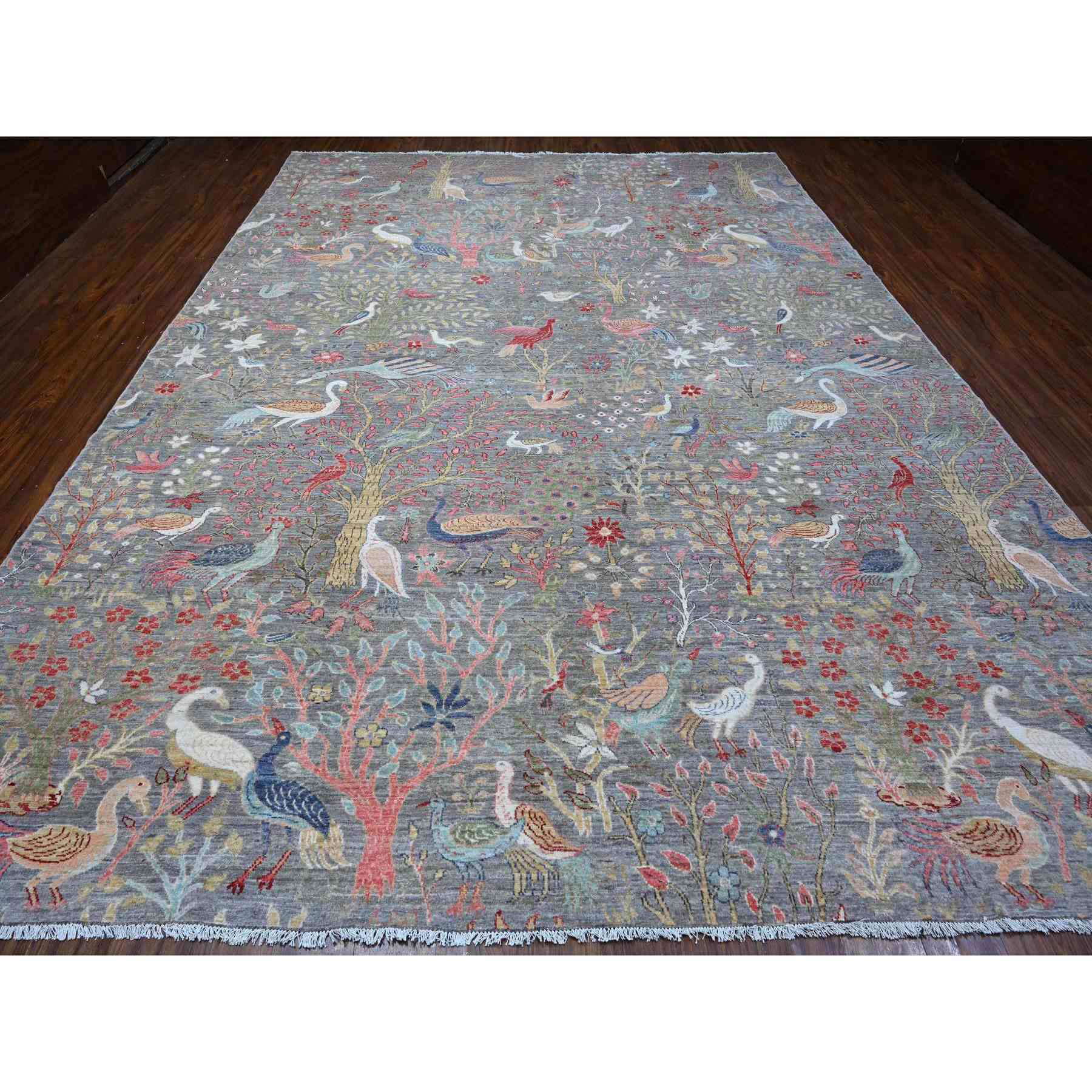 Oushak-And-Peshawar-Hand-Knotted-Rug-444825