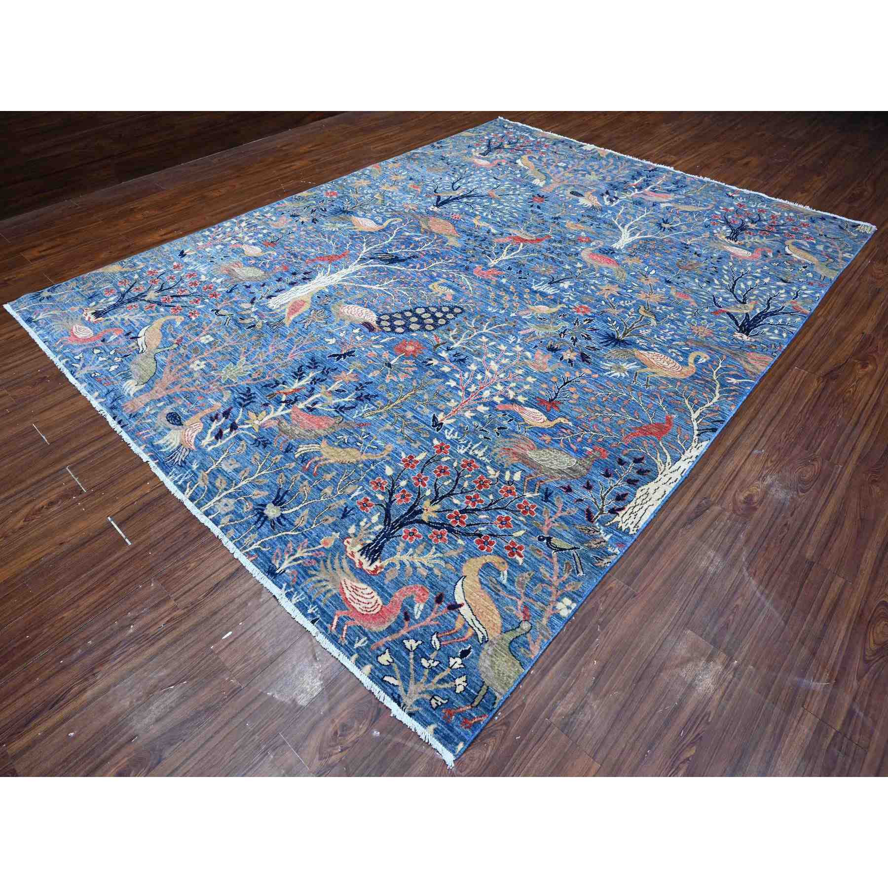 Oushak-And-Peshawar-Hand-Knotted-Rug-444845