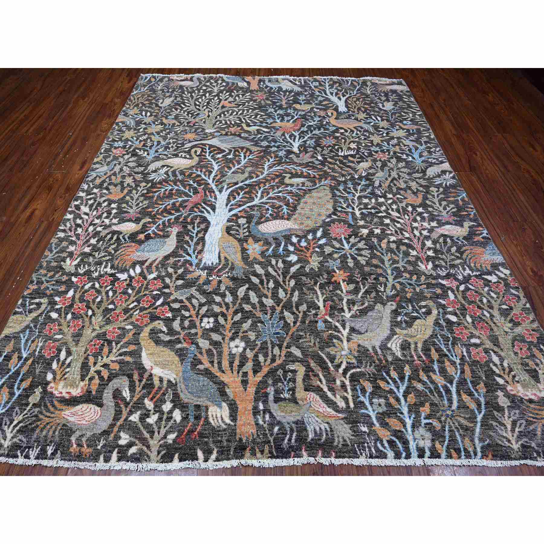 Oushak-And-Peshawar-Hand-Knotted-Rug-444870