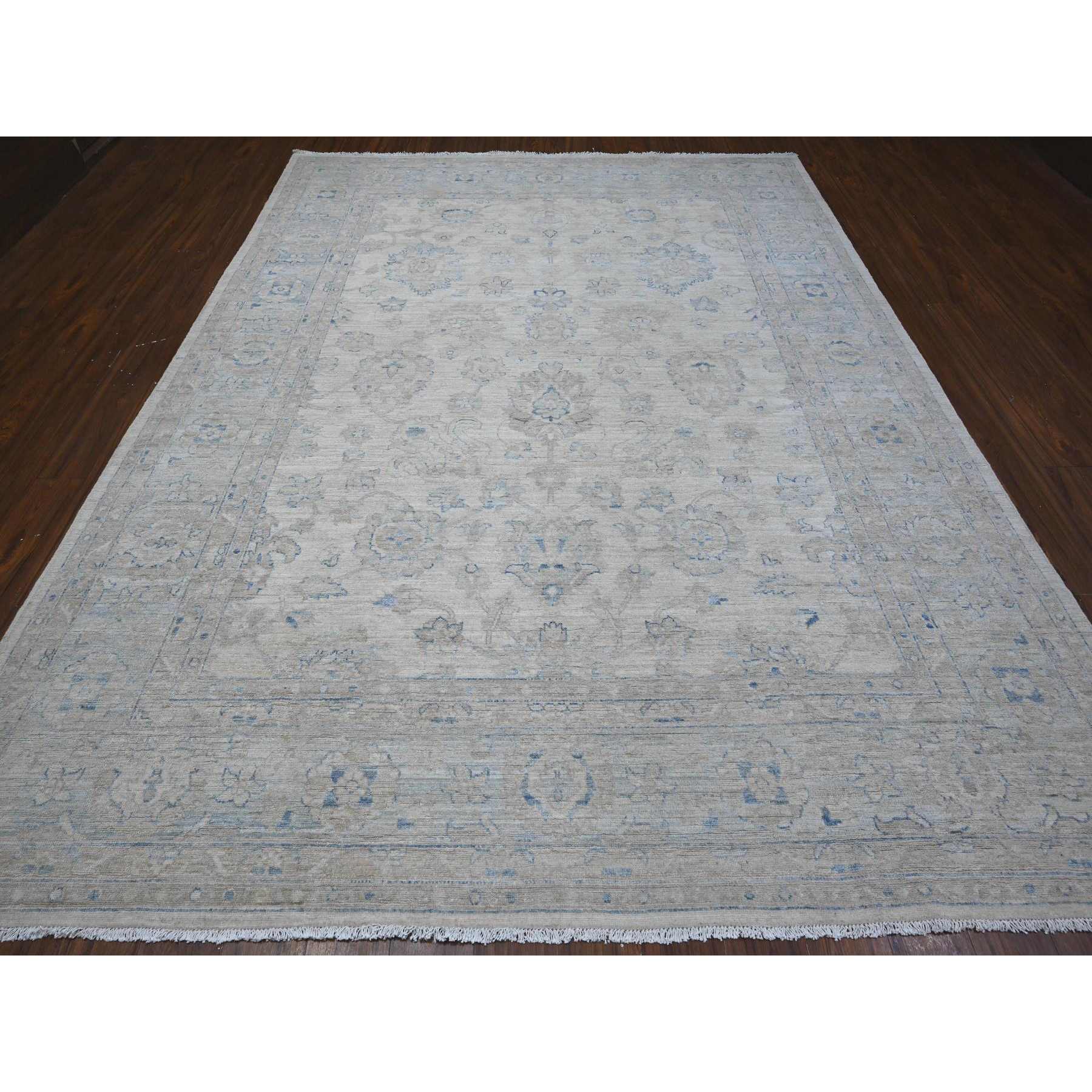 Oushak-And-Peshawar-Hand-Knotted-Rug-444905