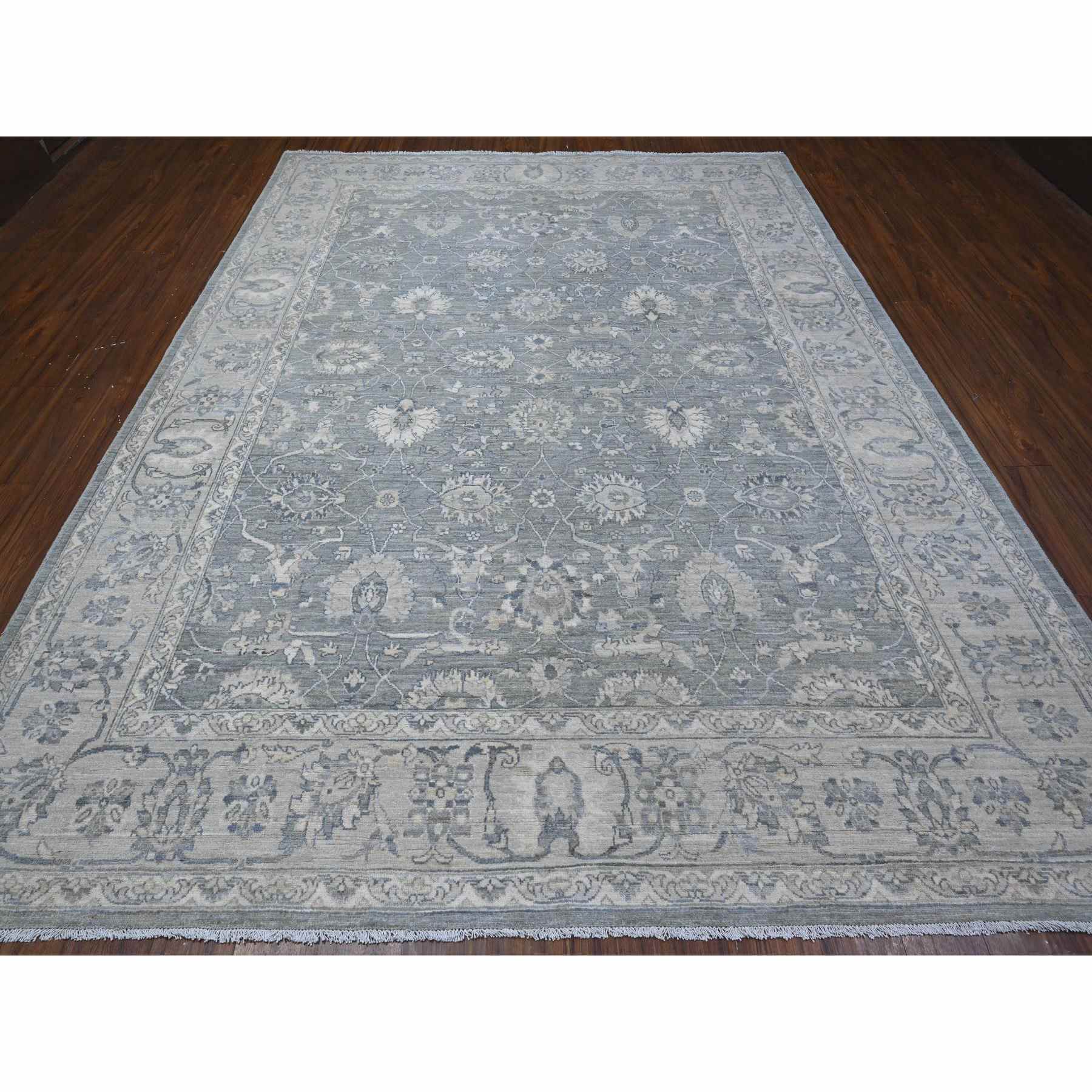 Oushak-And-Peshawar-Hand-Knotted-Rug-444910