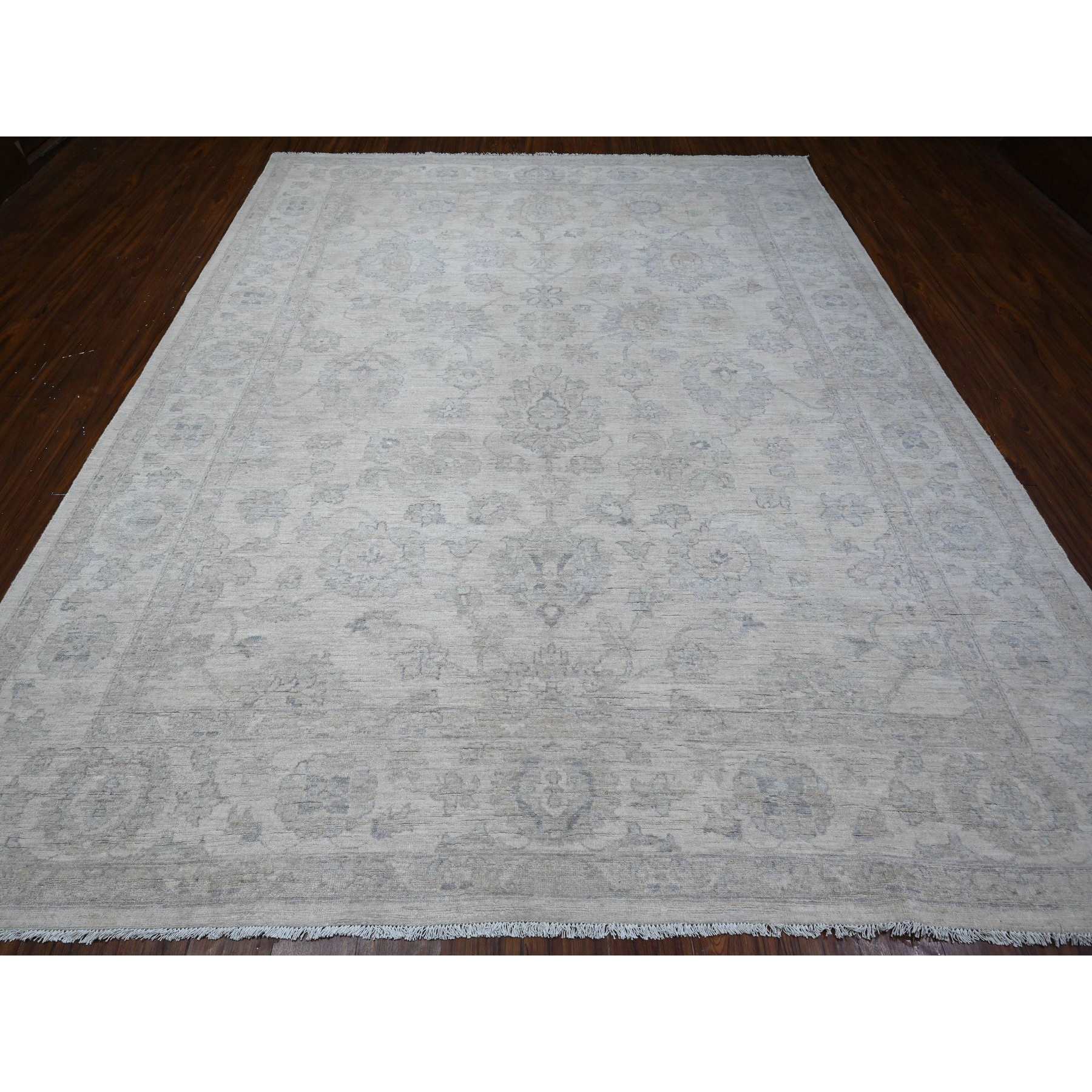 Oushak-And-Peshawar-Hand-Knotted-Rug-444935