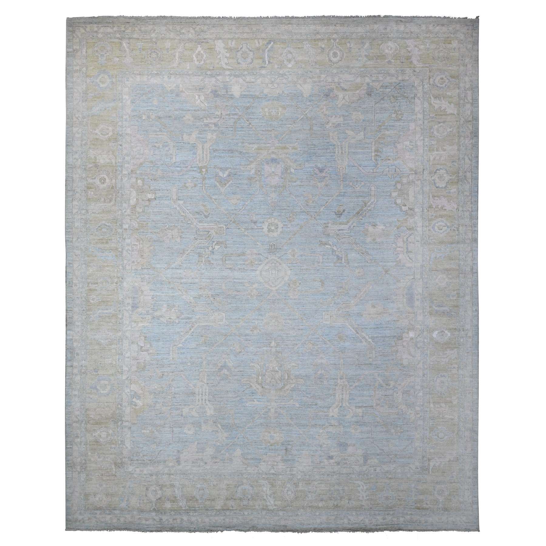 Oushak-And-Peshawar-Hand-Knotted-Rug-444940