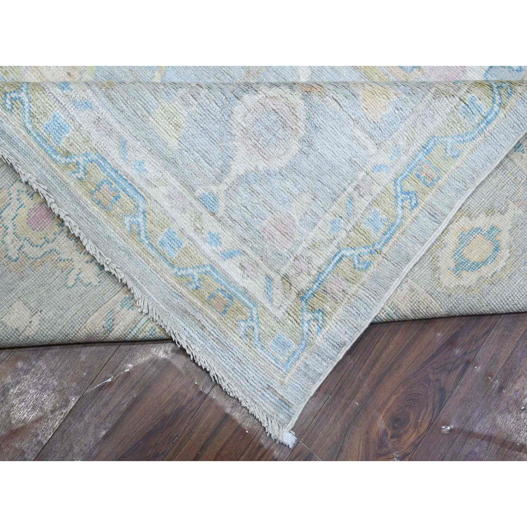 Oushak-And-Peshawar-Hand-Knotted-Rug-444945