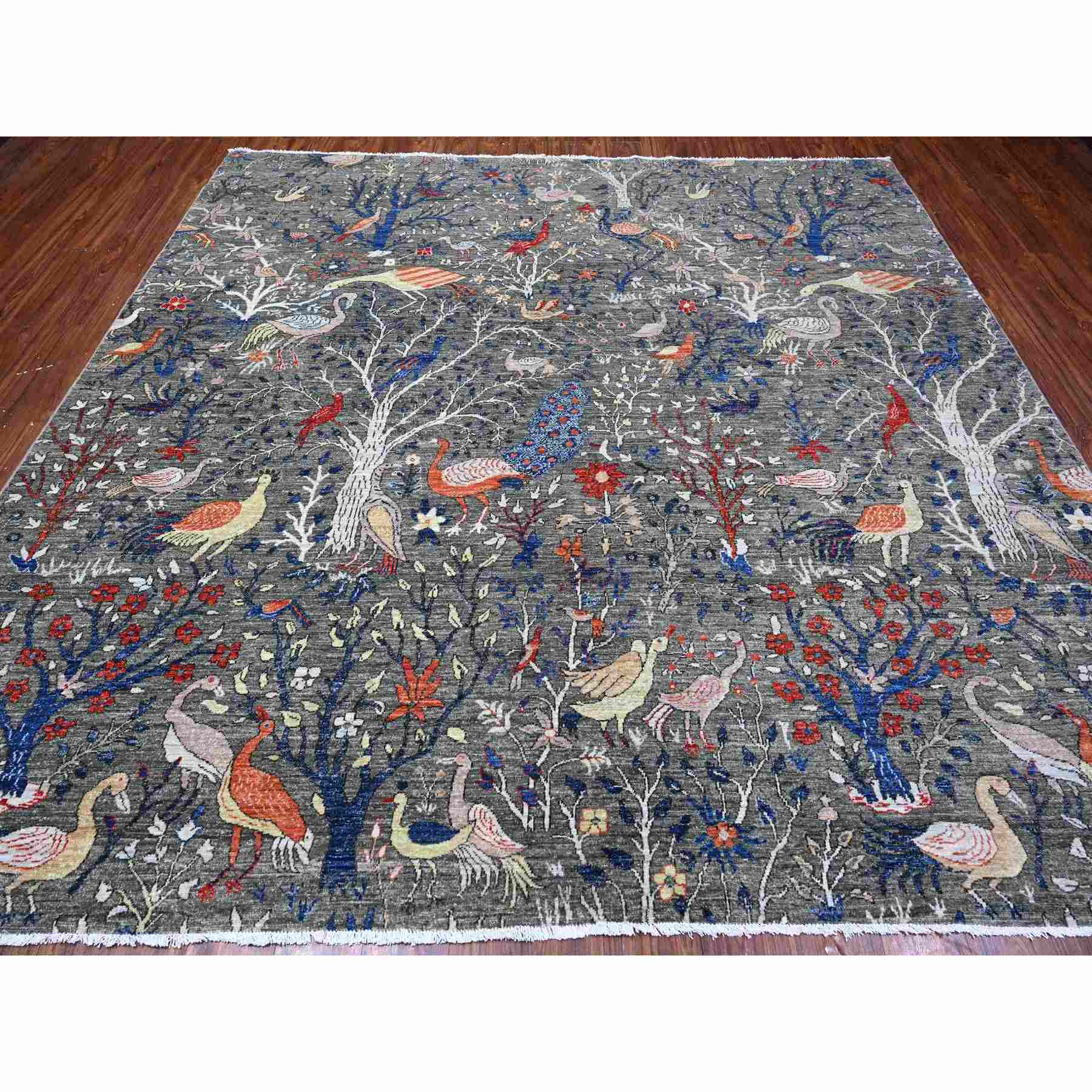 Oushak-And-Peshawar-Hand-Knotted-Rug-444960