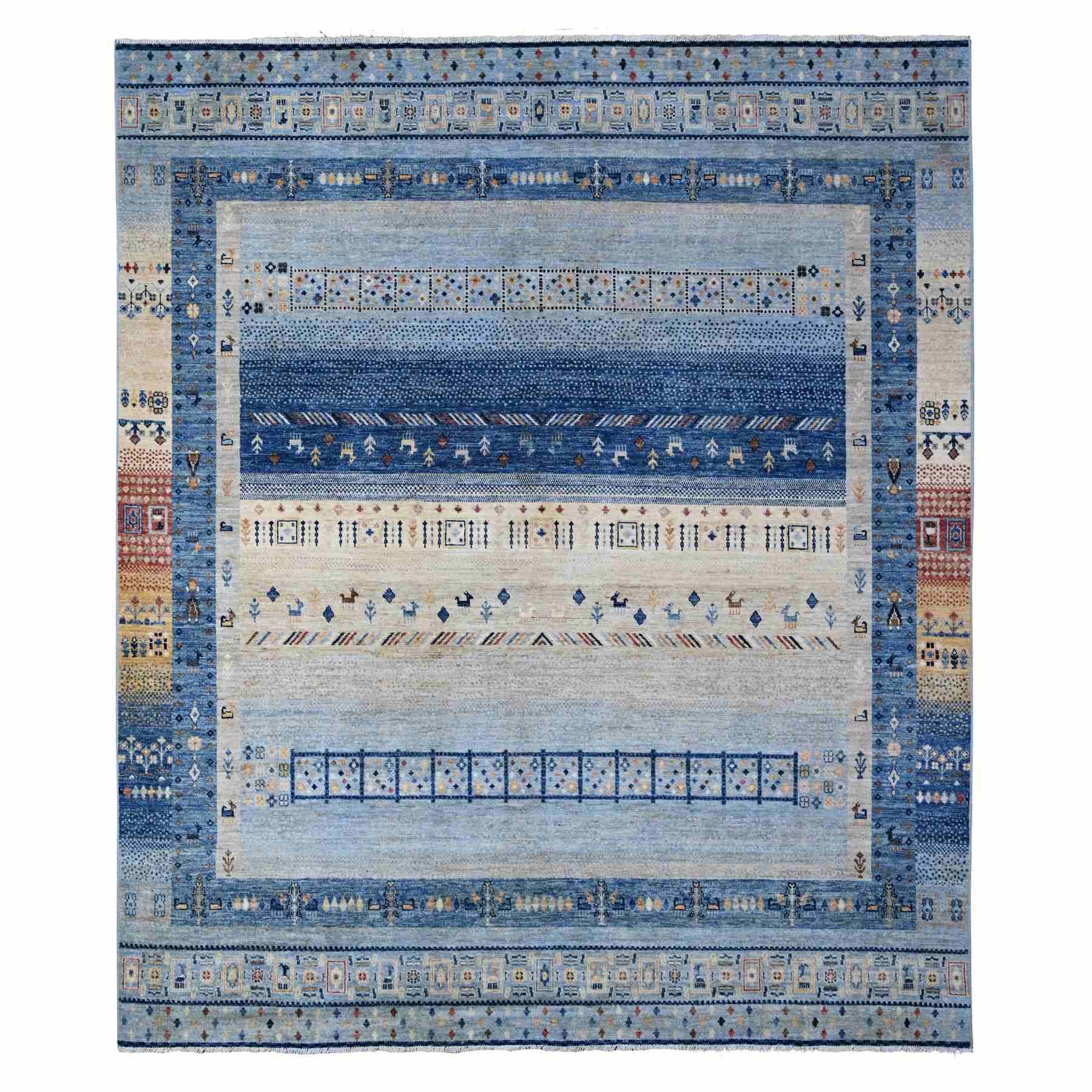 Tribal-Geometric-Hand-Knotted-Rug-443945