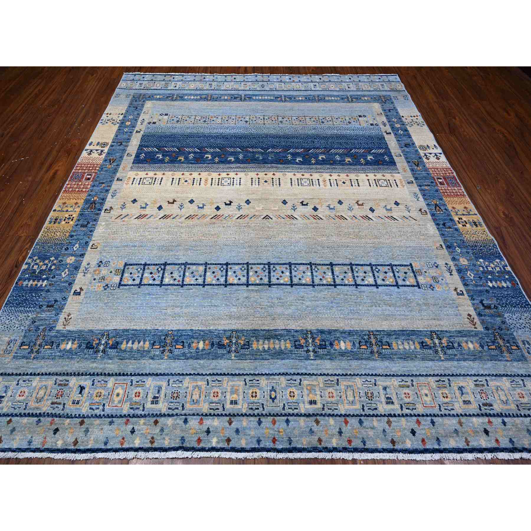 Tribal-Geometric-Hand-Knotted-Rug-443945