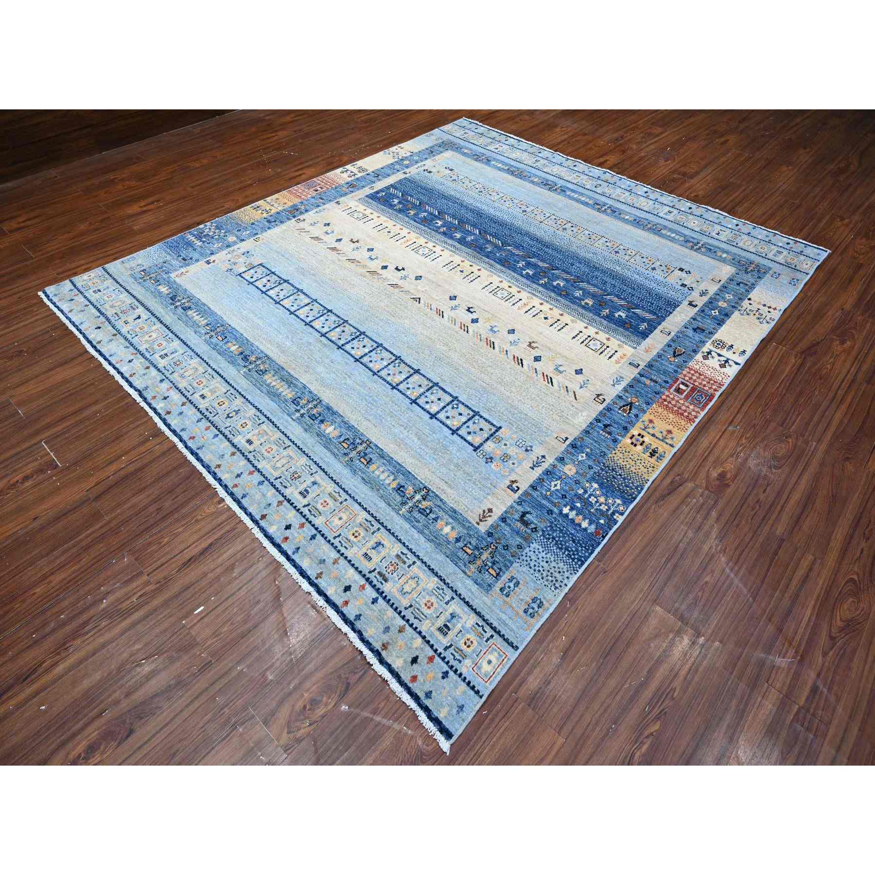 Tribal-Geometric-Hand-Knotted-Rug-443945