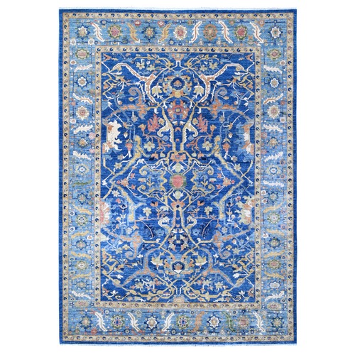 Intel Blue, Bidjar Garus Design, Fine Aryana Collection, Natural Dyes, Vibrant Wool, Hand Knotted, Oriental Rug