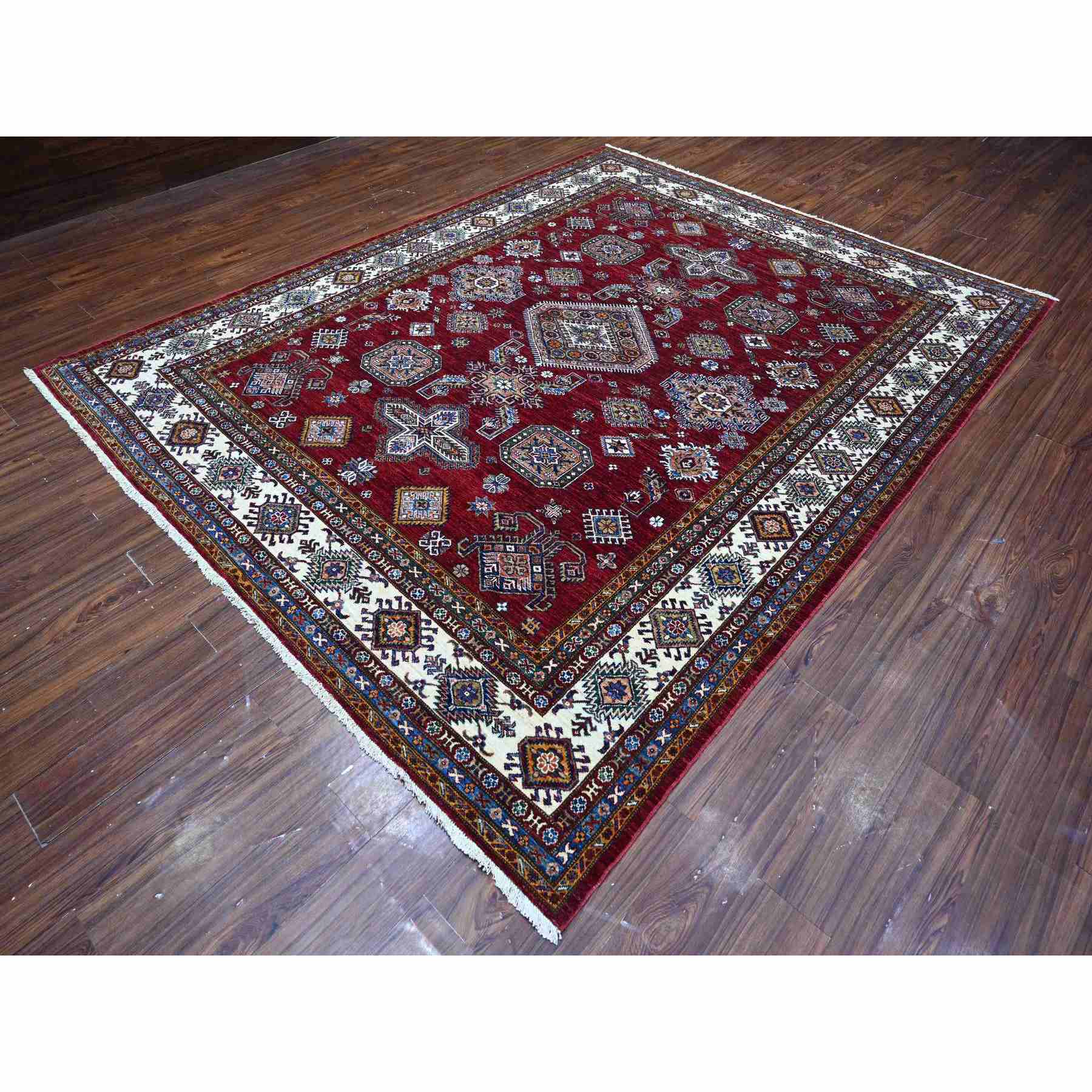 Kazak-Hand-Knotted-Rug-445460