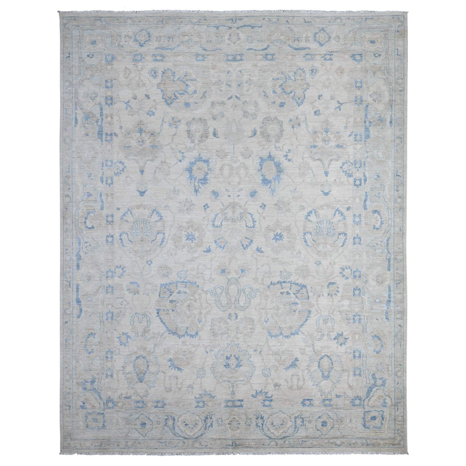 Oushak-And-Peshawar-Hand-Knotted-Rug-445010