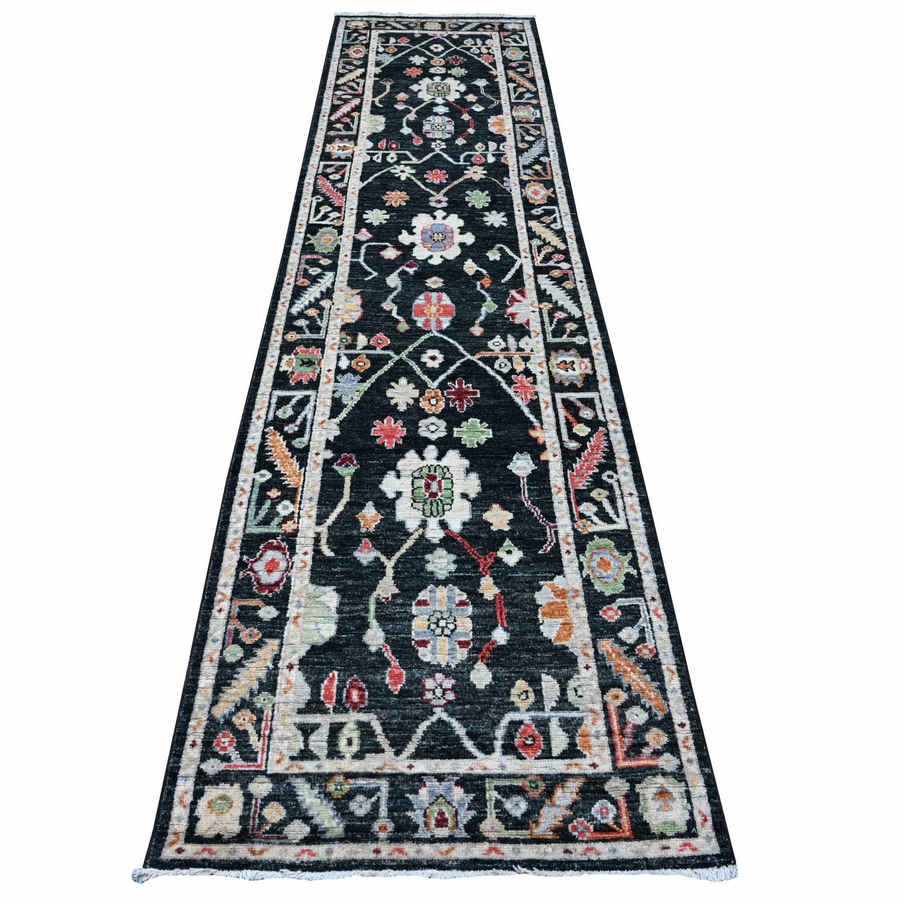 Oushak-And-Peshawar-Hand-Knotted-Rug-445040