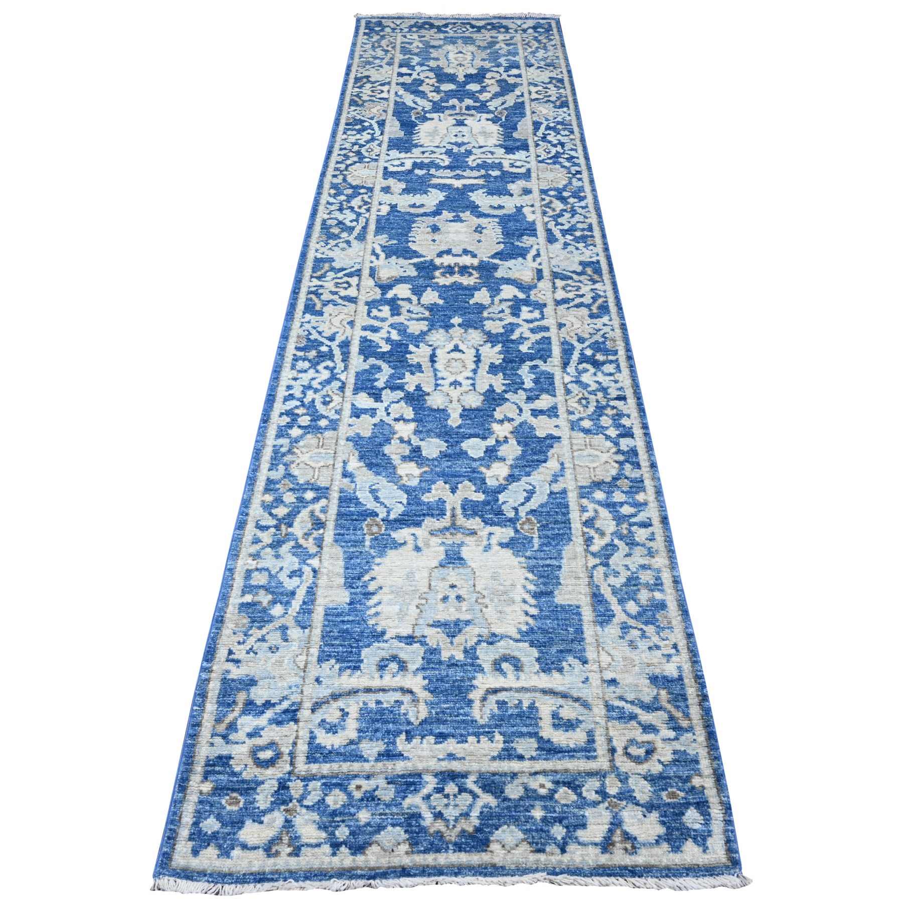 Oushak-And-Peshawar-Hand-Knotted-Rug-445100