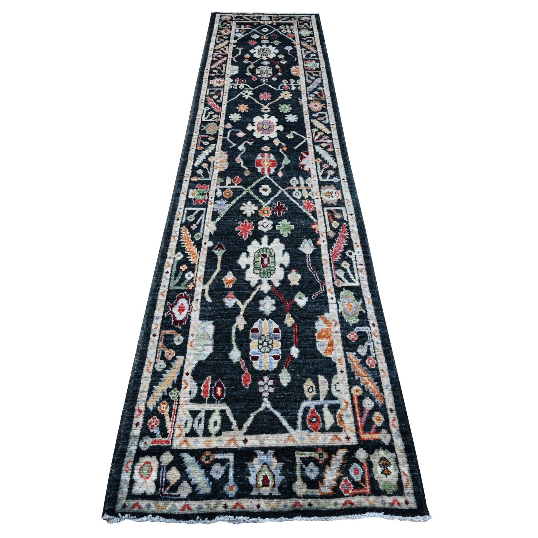 Oushak-And-Peshawar-Hand-Knotted-Rug-445120