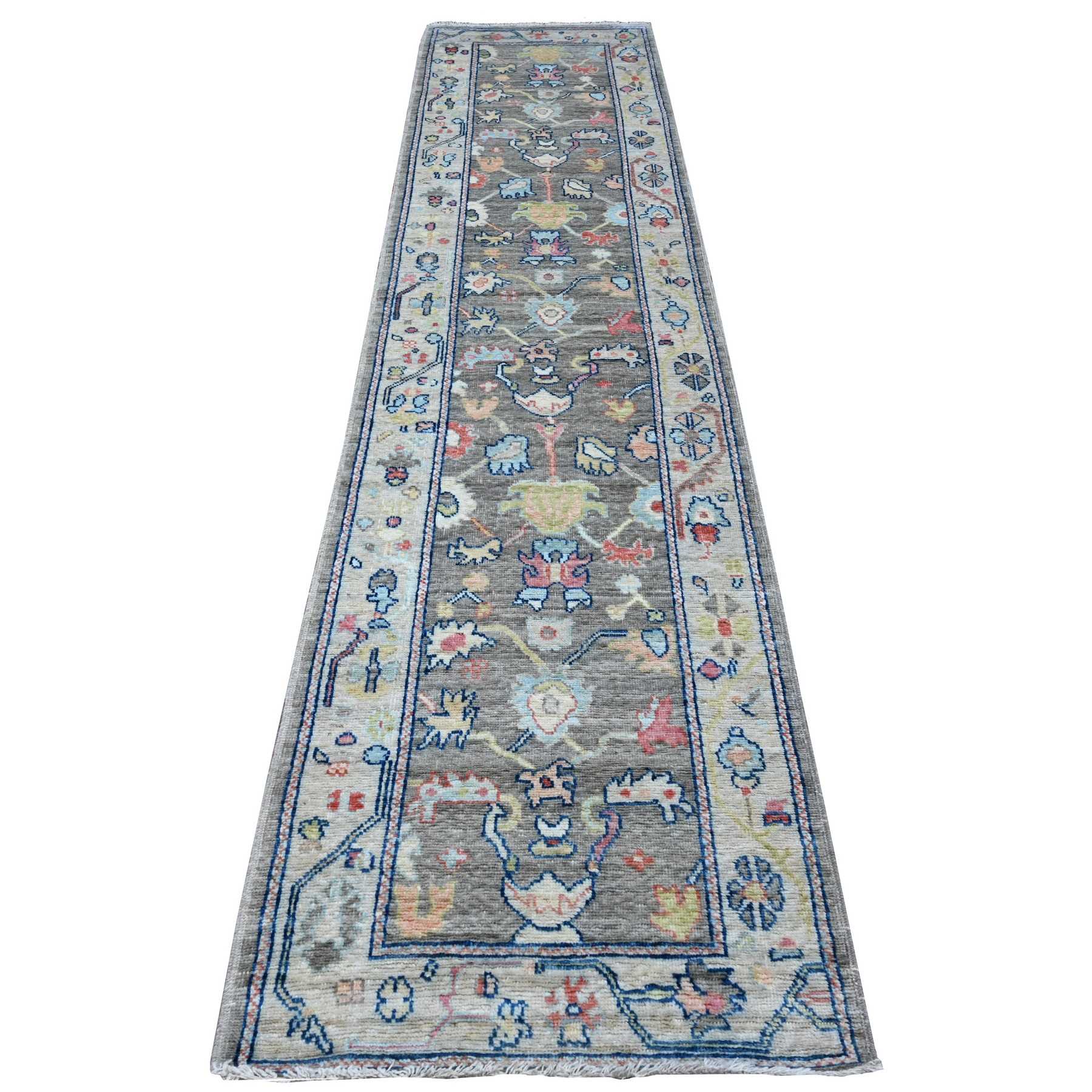 Oushak-And-Peshawar-Hand-Knotted-Rug-445125